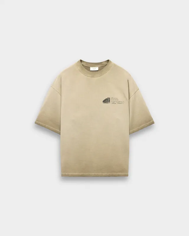 eightyfive-estate-cropped-t-shirt-herren-mocha-washed-look image 1