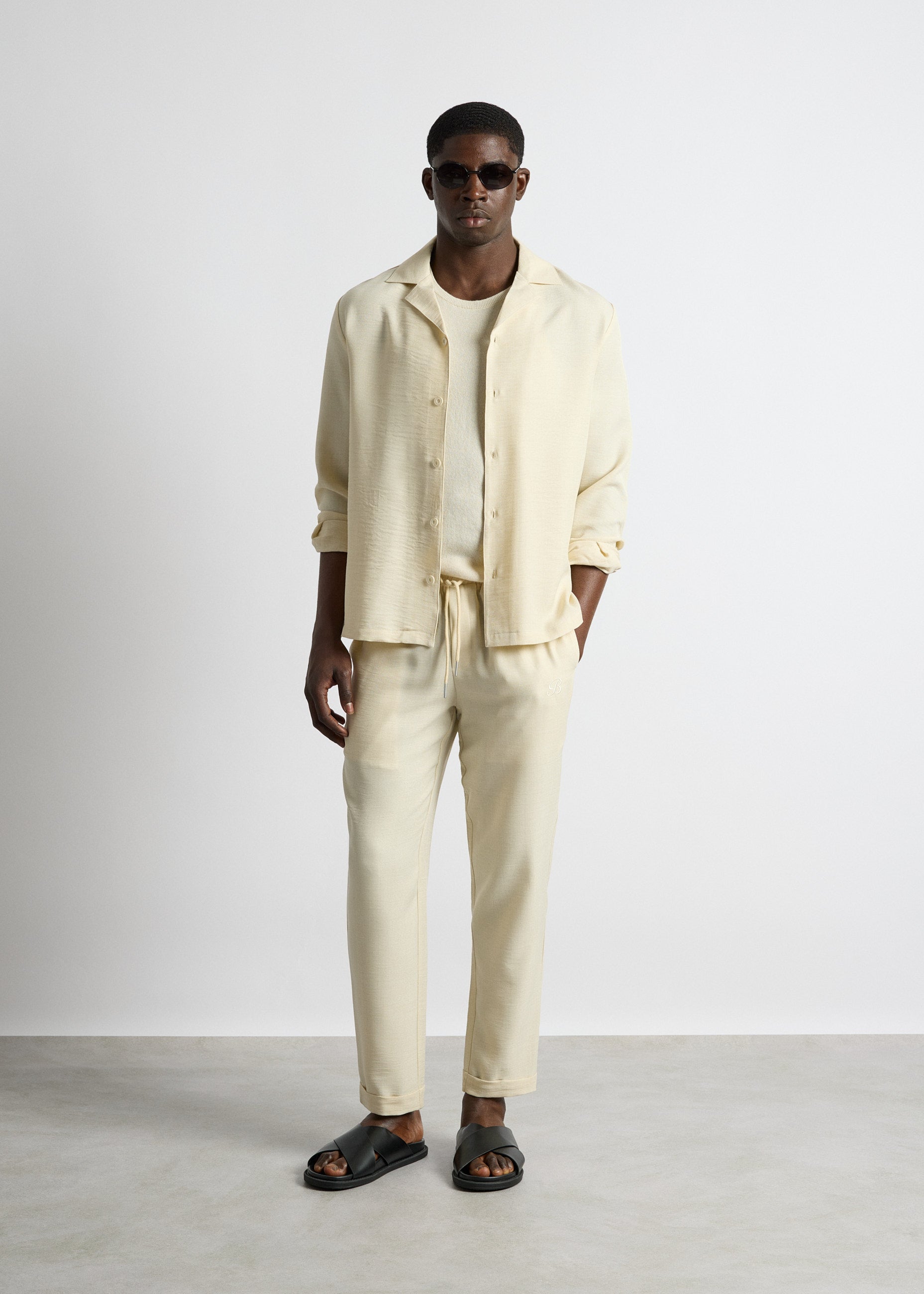 burocs-linen-look-pants-beige-regular-fit image 5