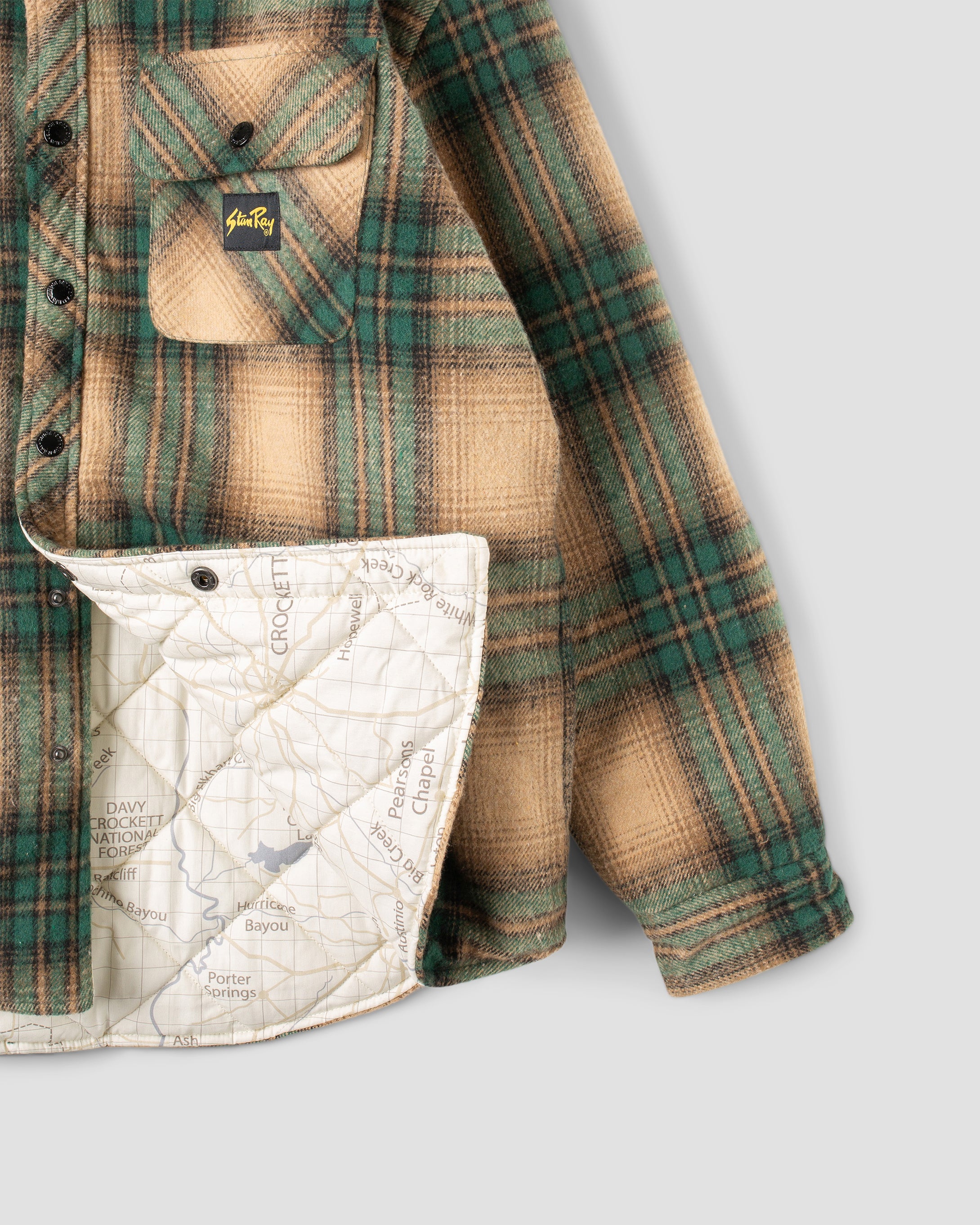 stan-ray-quilted-plaid-overshirt-jacke-olive-plaid image 3