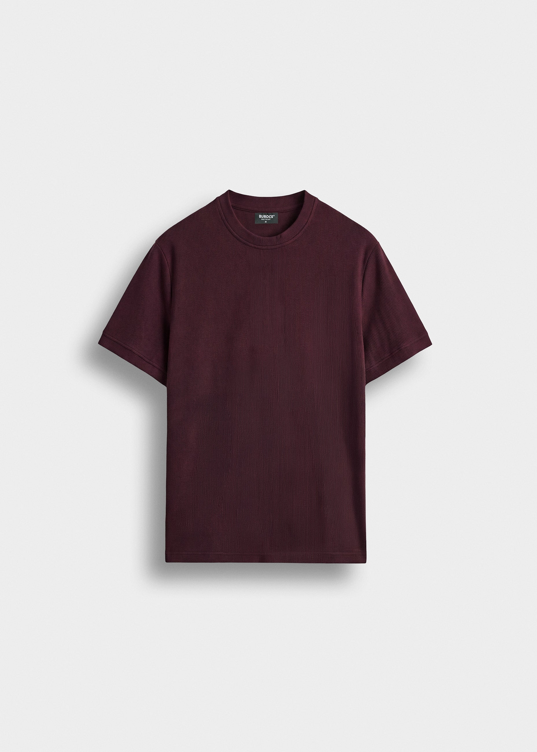 burocs-slim-rib-t-shirt-herren-burgundy-slim-fit-baumwolle image 1