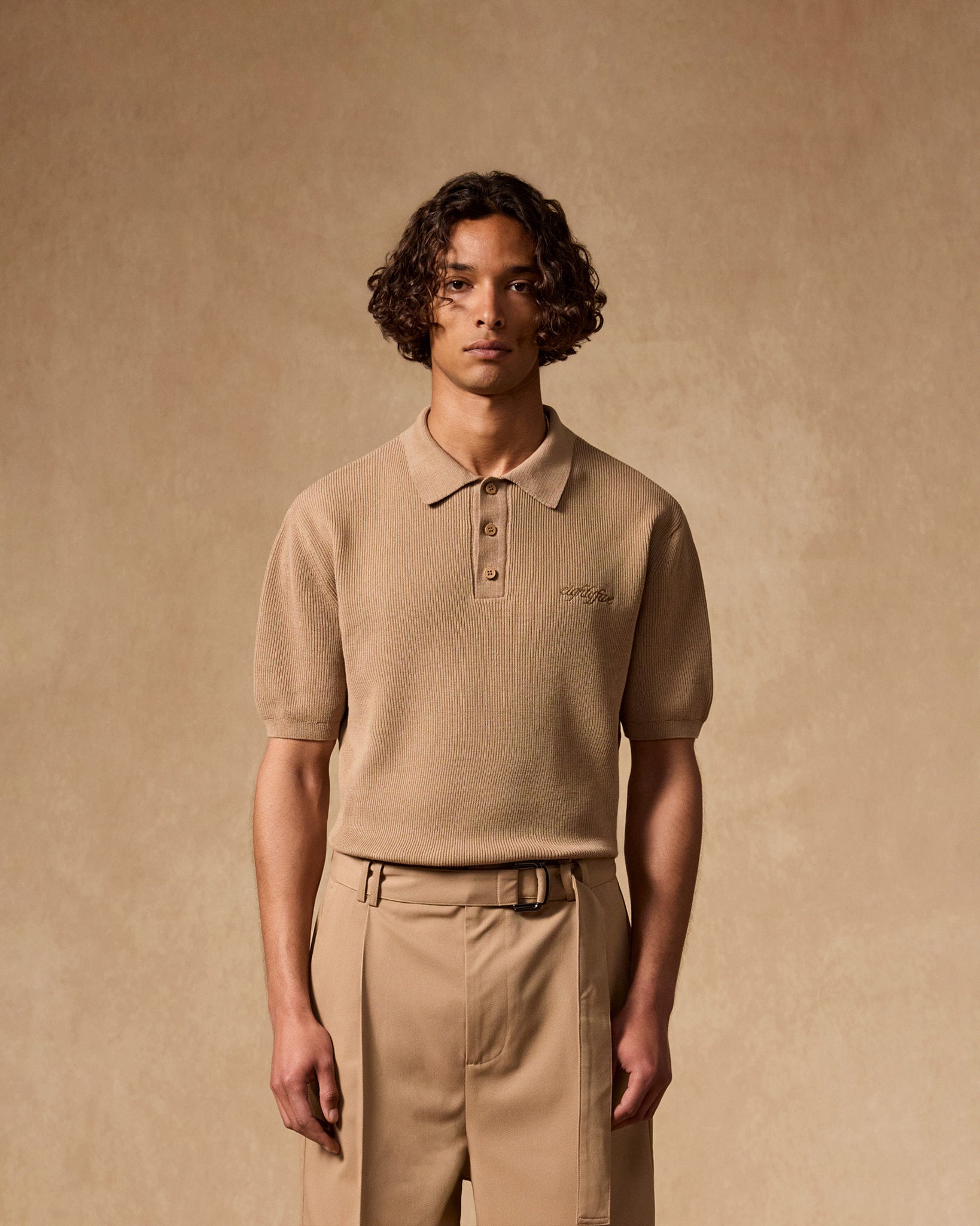 eightyfive-knit-polo-herren-mocha-regular-fit-baumwolle image 3