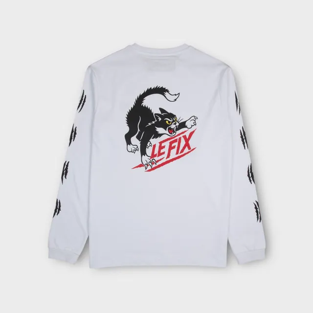 le-fix-cat-langarmshirt-wei-baumwolle-print image 1