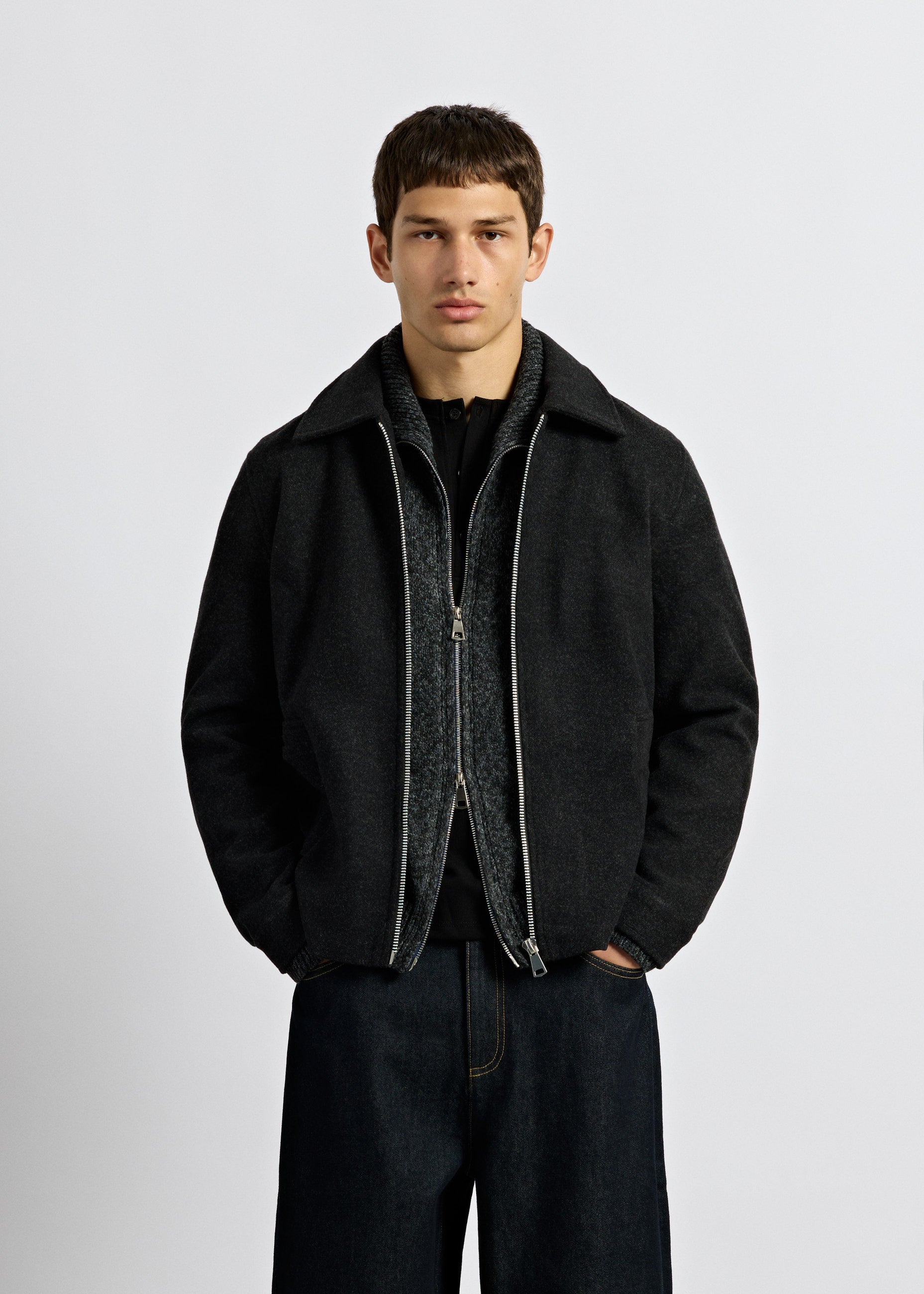 burocs-zipped-jacket-jacke-schwarz-wolloptik-gr-m image 3