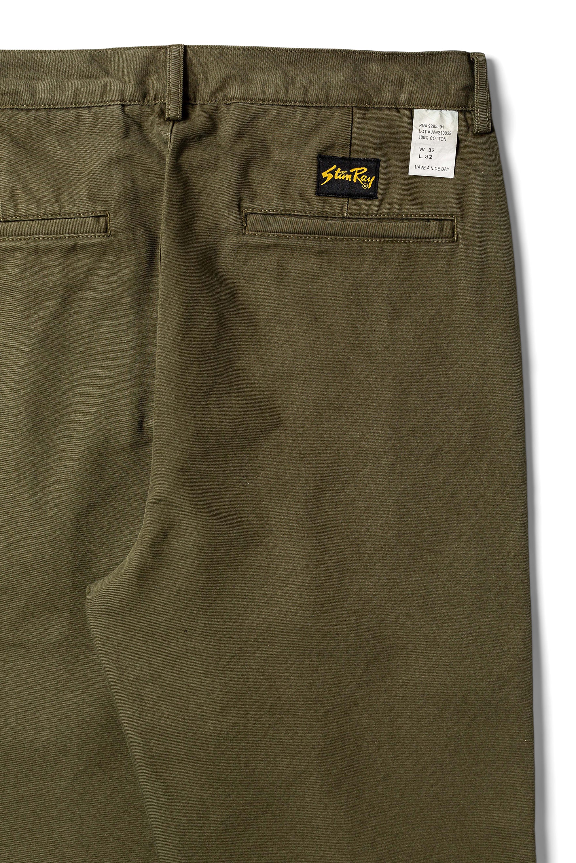 stan-ray-pleated-chino-olive-twill-chinohose-herren image 3