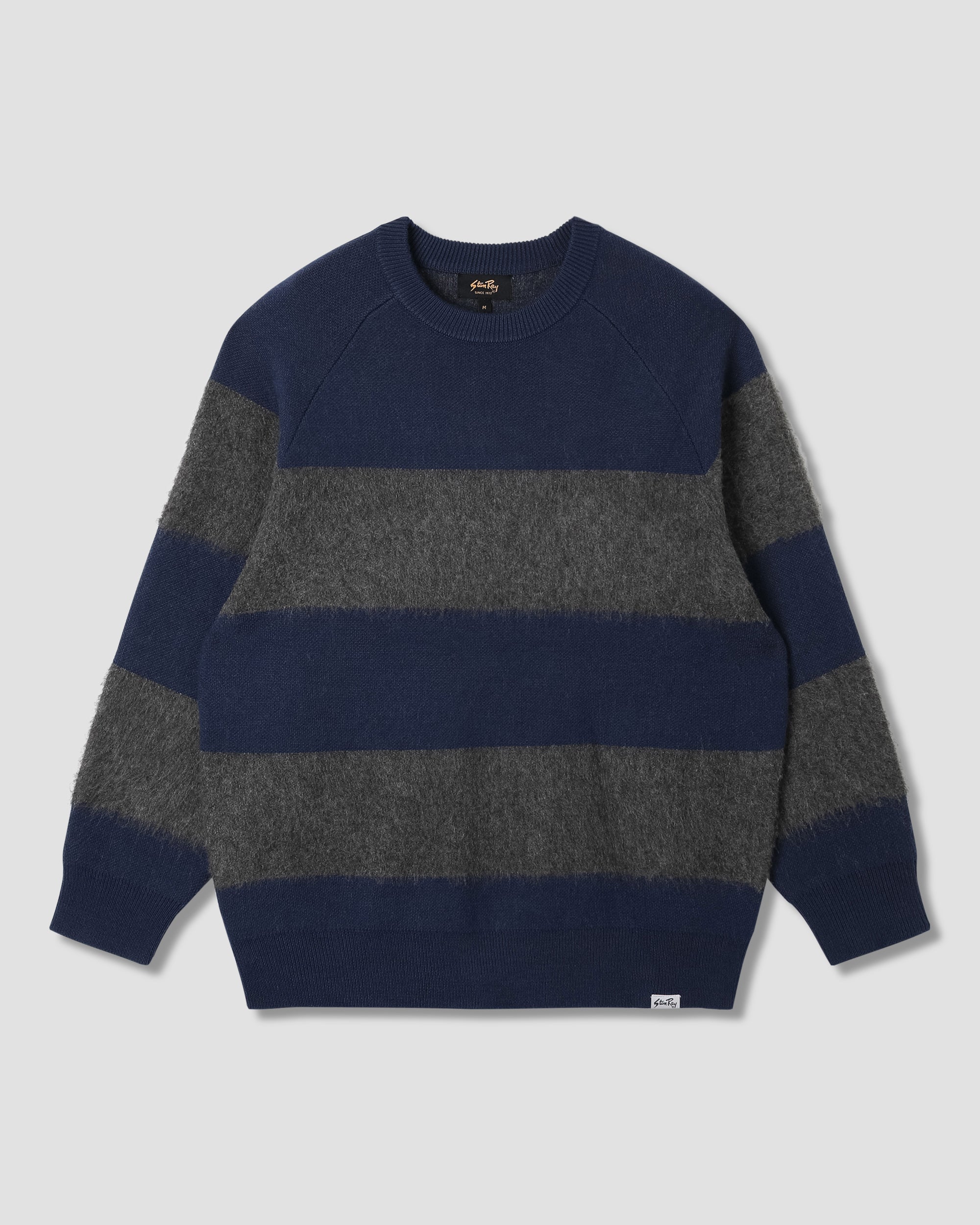 stan-ray-knitted-sweater-pullover-navy-charcoal-wolle image 1