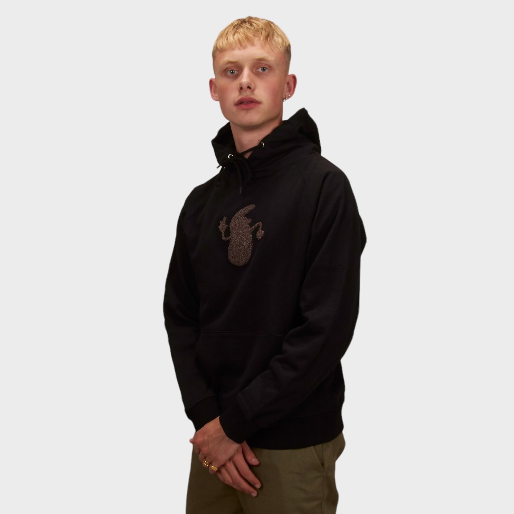 le-fix-kaj-terry-hoodie-schwarz-baumwolle image 4
