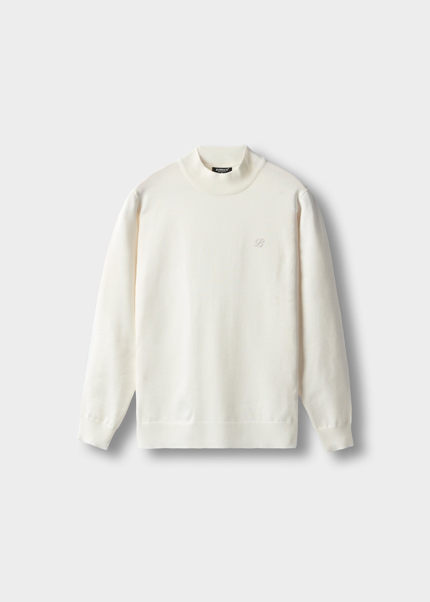 burocs-sweater-mock-neck-sweater-pullover-off-white-slim-fit image 1