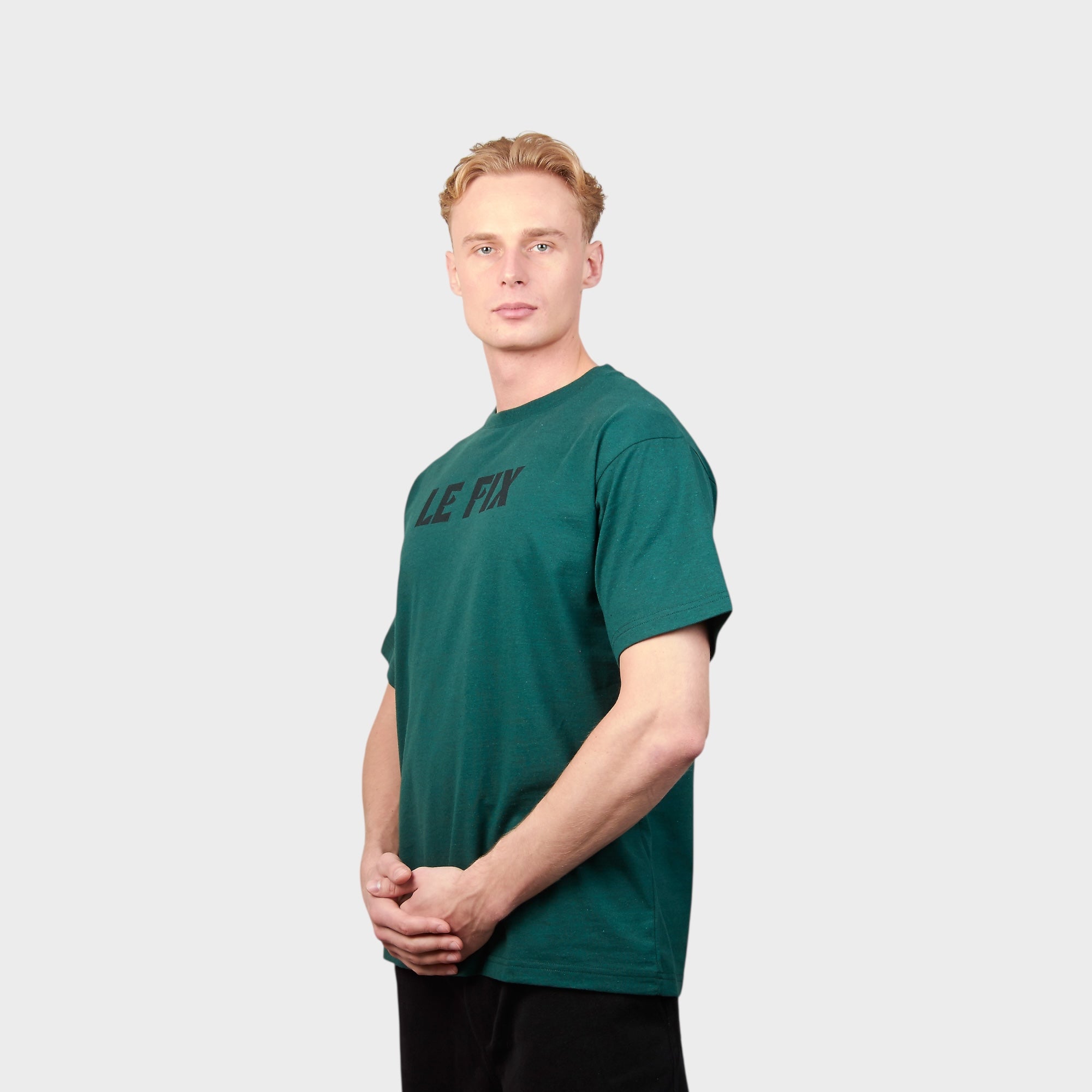 le-fix-loop-t-shirt-gr-n-logo-baumwolle-regular-fit image 3