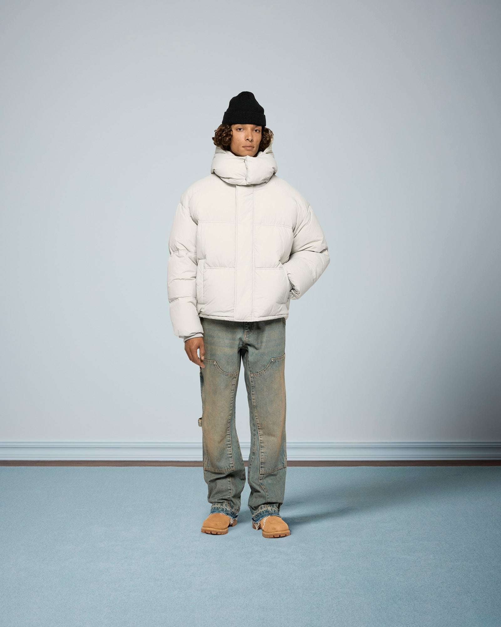 eightyfive-nylon-down-puffer-jacke-herren-light-grey-daunen image 6