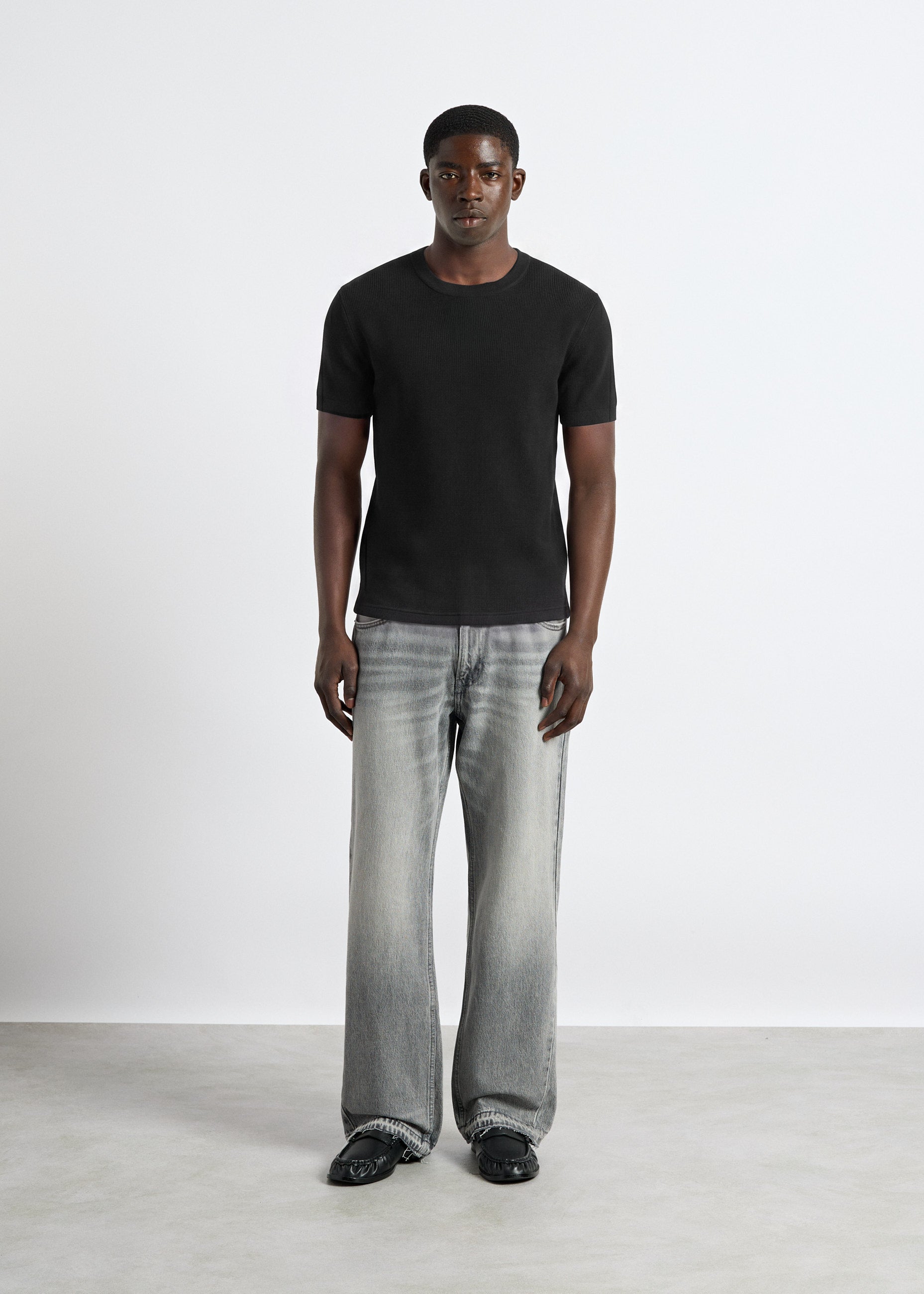burocs-t-shirts-slim-rib-t-shirt-black-shirt-baumwolle image 5