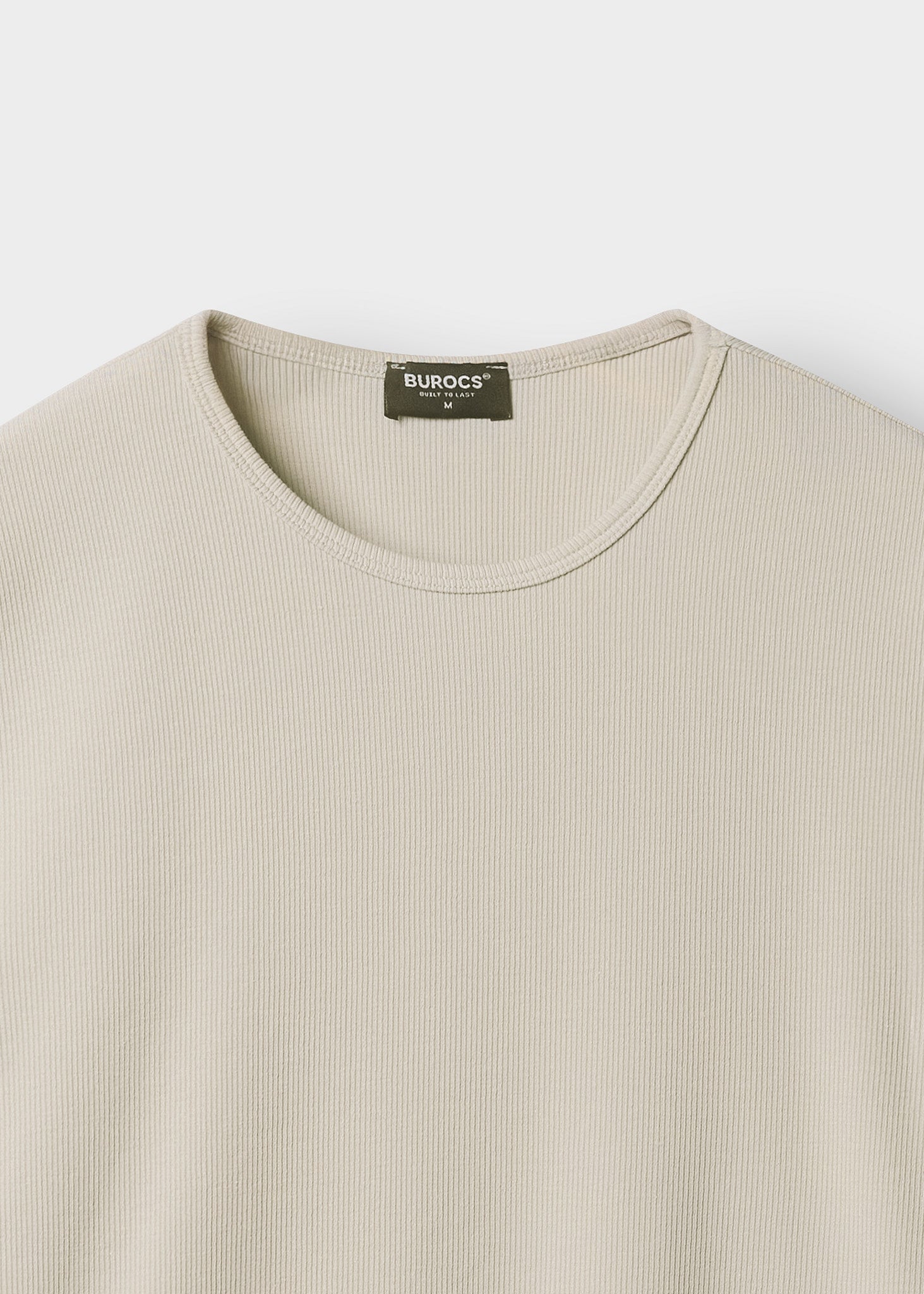burocs-rib-t-shirt-stone-grey-slim-fit-rippenmuster image 3
