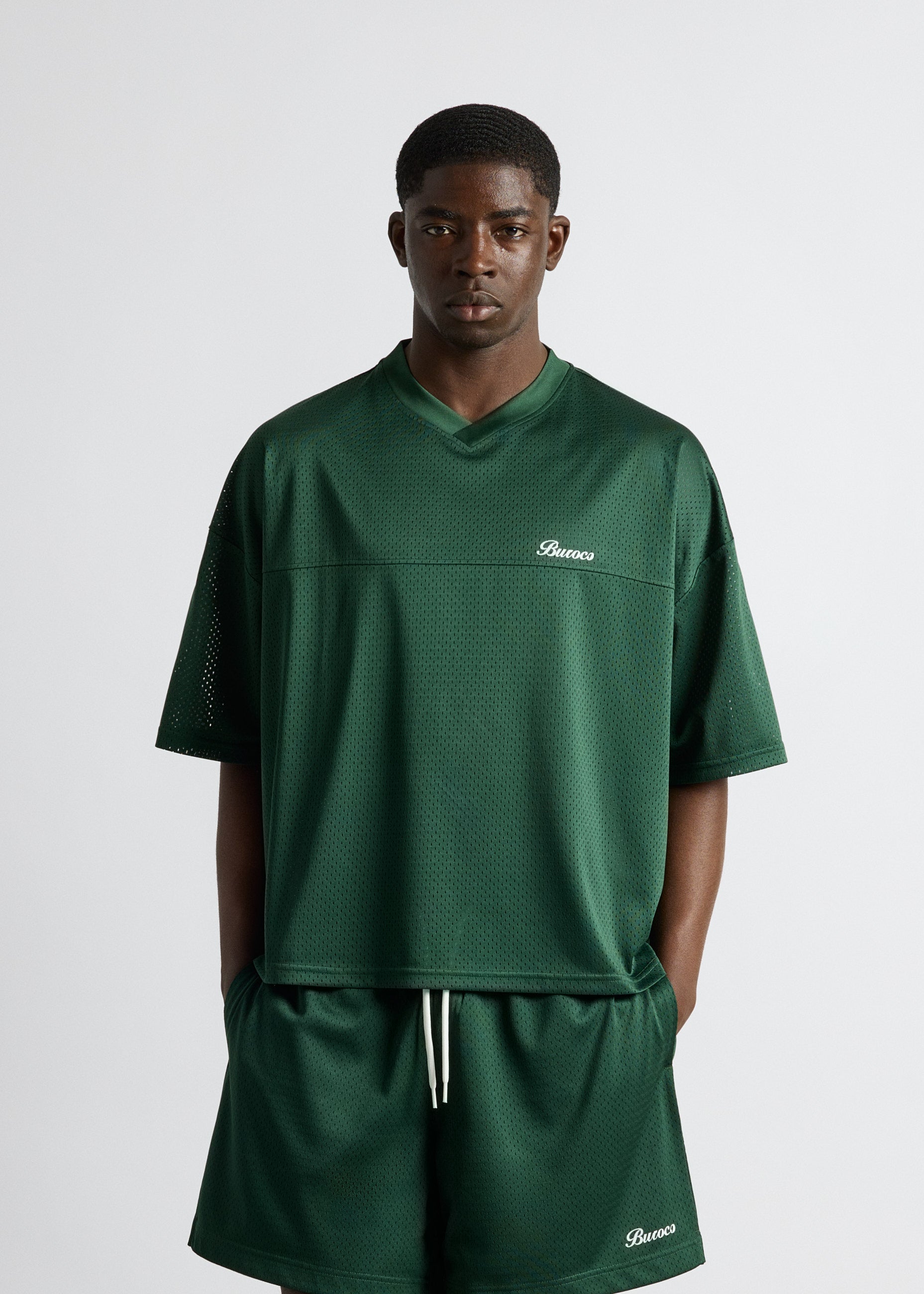 burocs-t-shirts-mesh-logo-t-shirt-herren-hunter-green image 4
