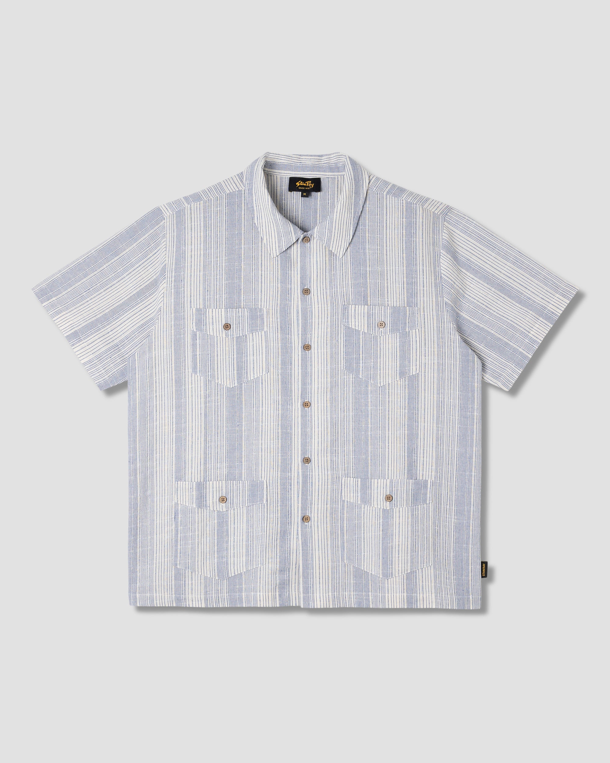 stan-ray-mexicali-shirt-herren-hemd-blue-stripe-kurzarm image 1
