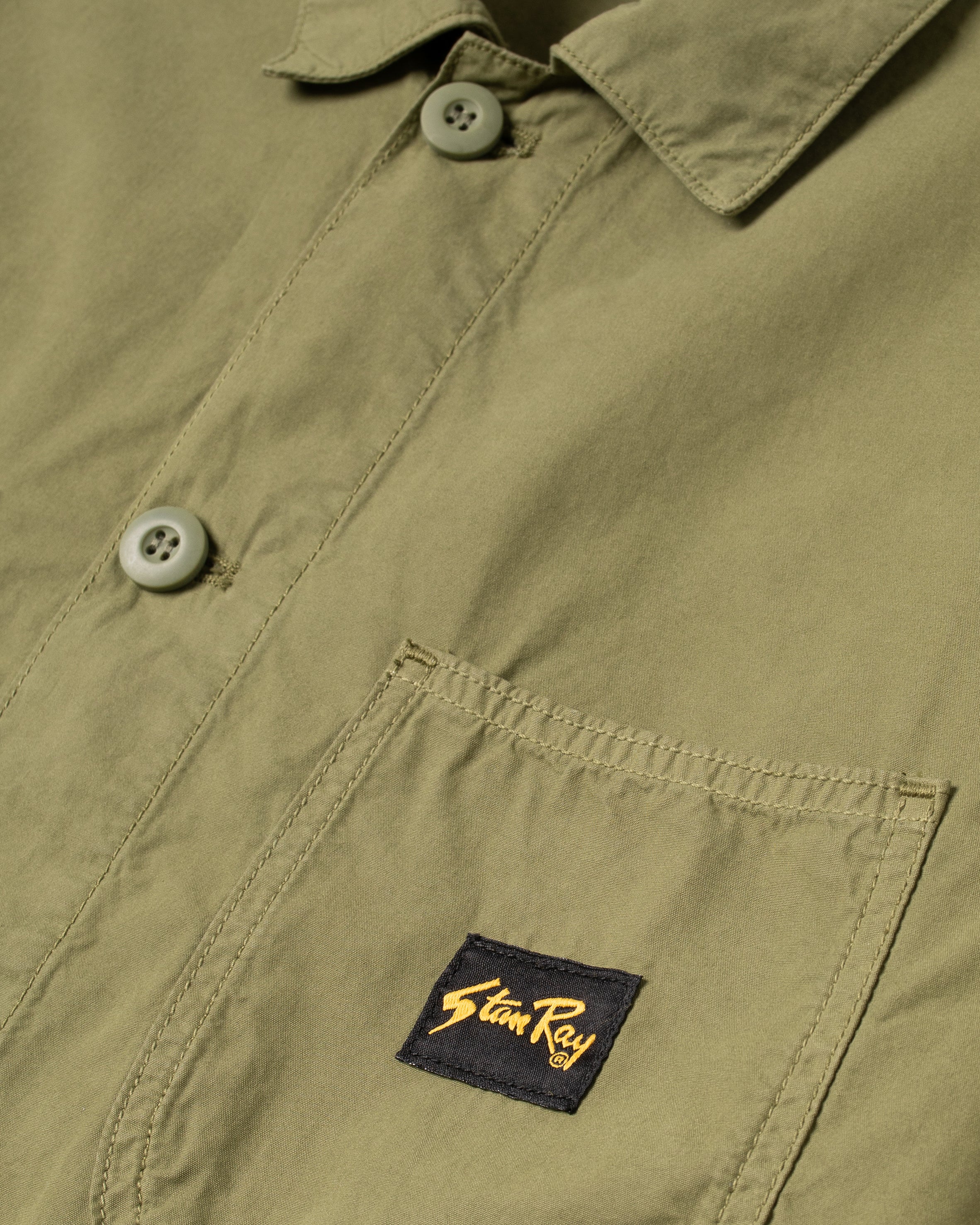 stan-ray-coverall-jacket-arbeitsjacke-olive-poplin-leicht image 7