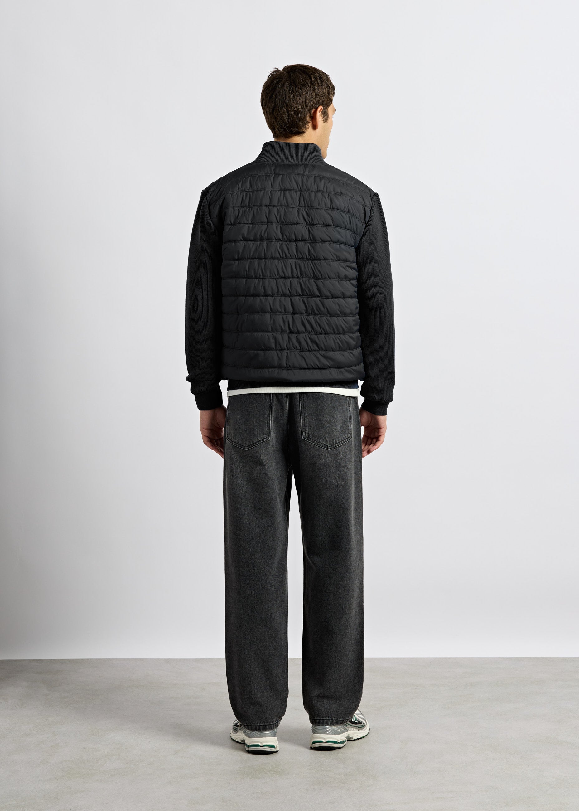 burocs-contrast-padded-jacket-steppjacke-schwarz image 7