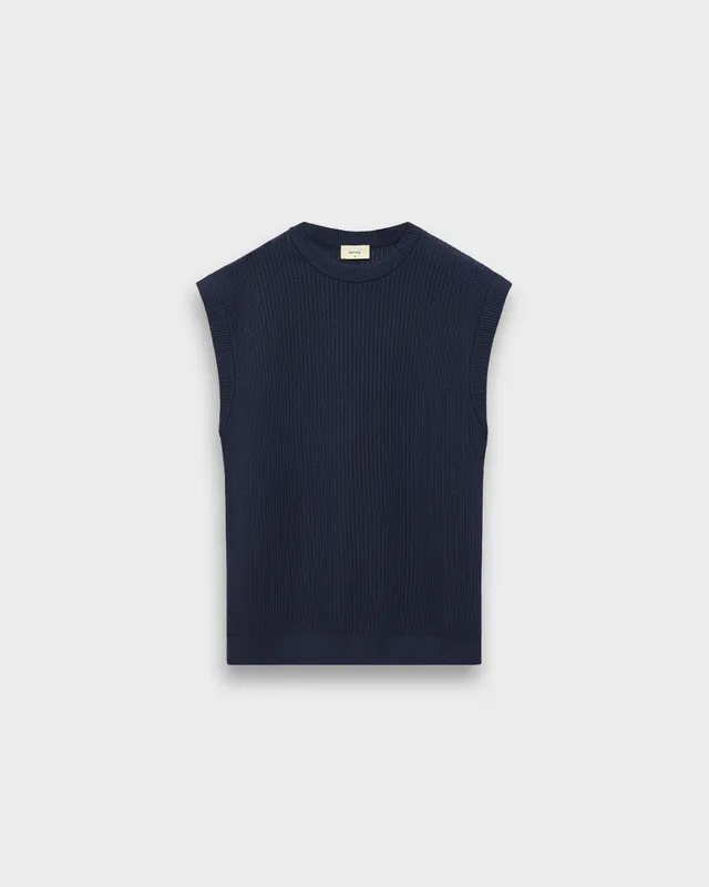 eightyfive-knit-tanktop-navy-oversized-fit image 1