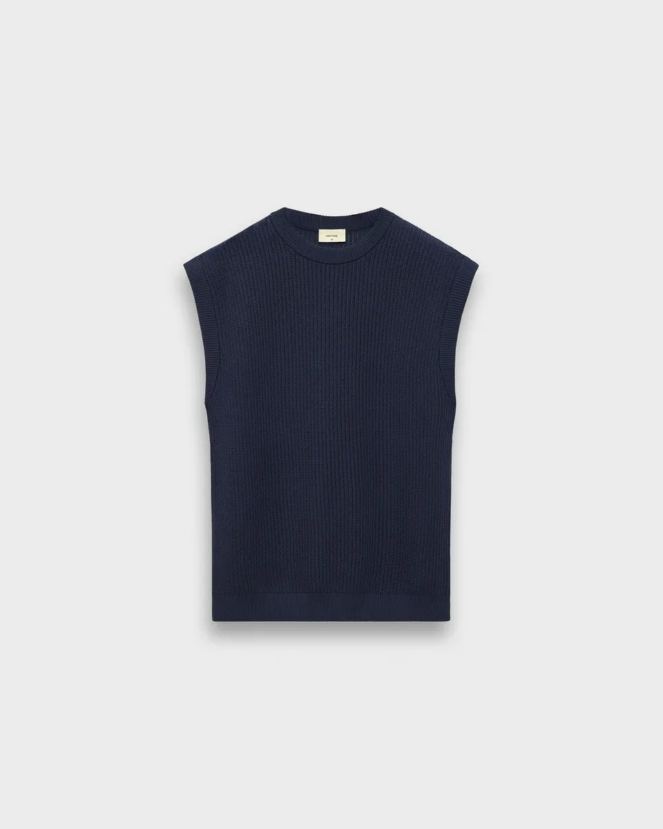 eightyfive-knit-tanktop-navy-oversized-fit image 1