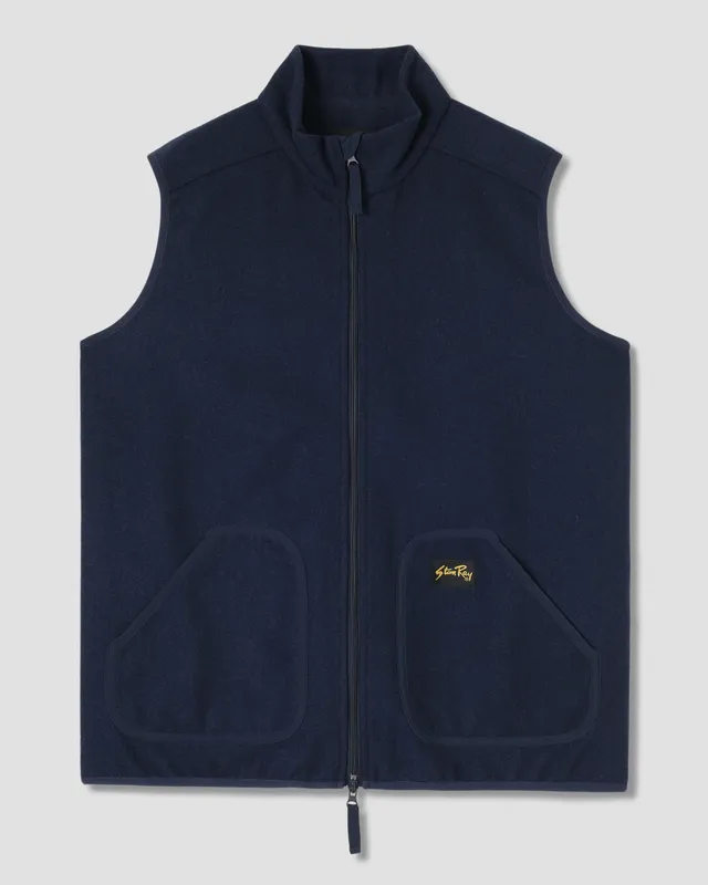 stan-ray-wool-fleece-vest-weste-navy-heather-wolle image 1