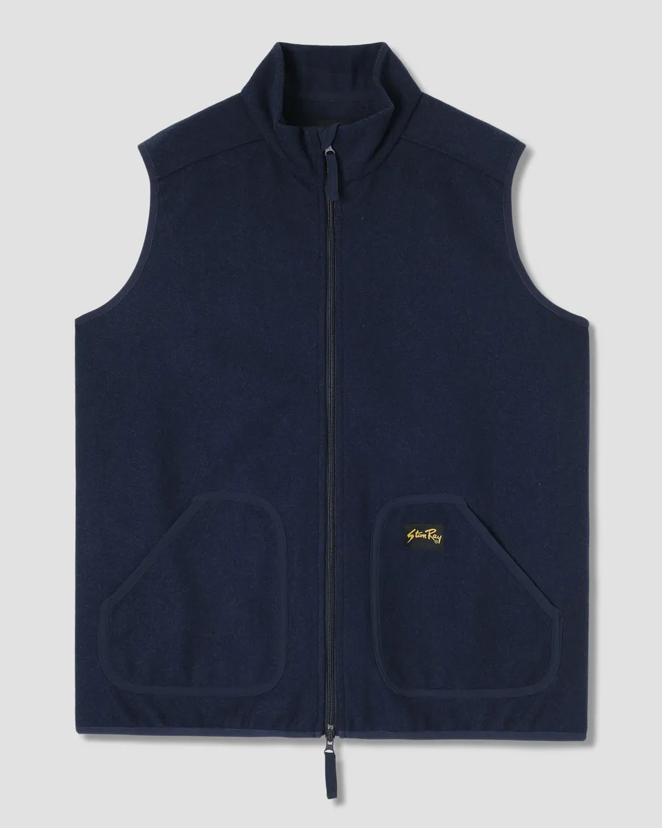stan-ray-wool-fleece-vest-weste-navy-heather-wolle image 1