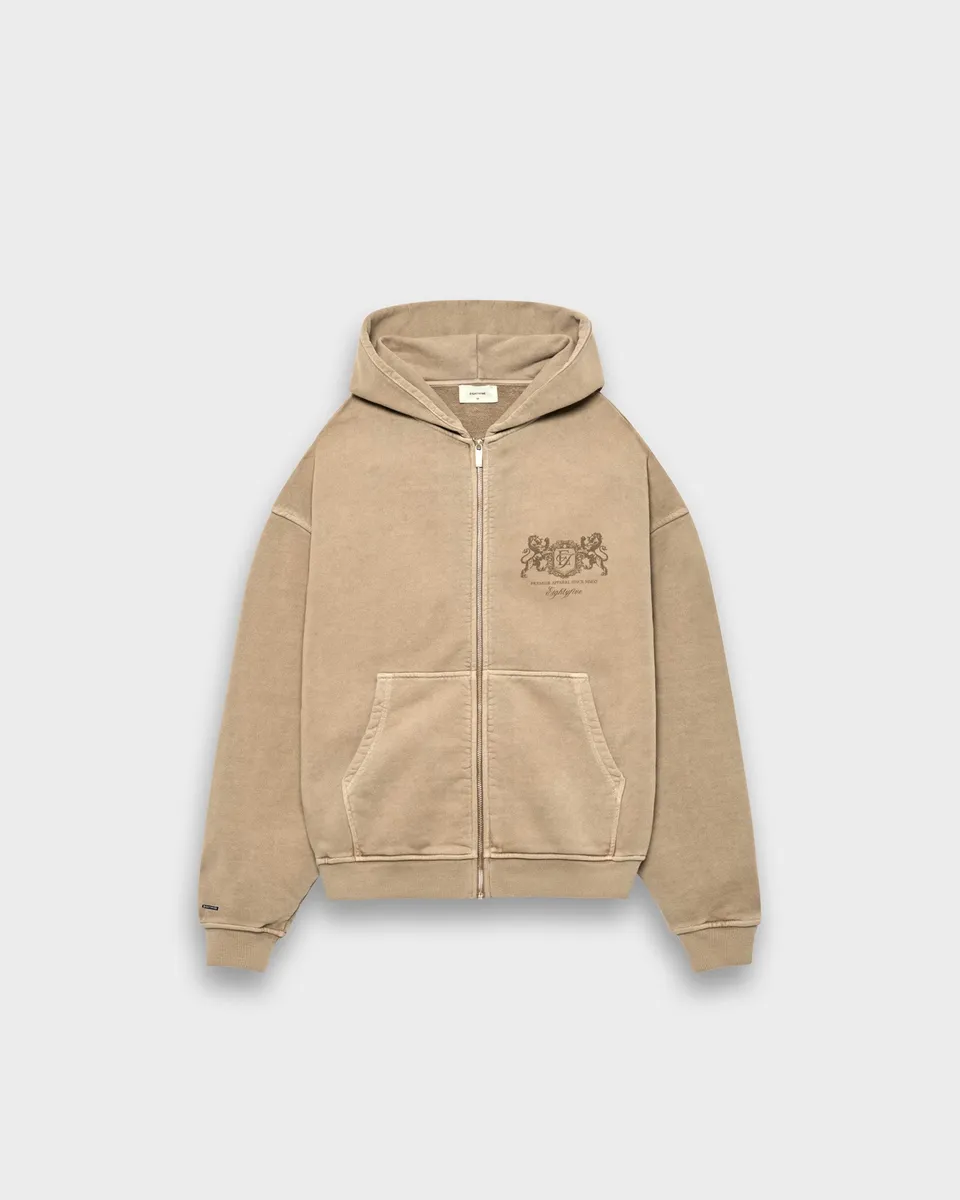 eightyfive-tops-washed-premier-zip-hoodie-mocha-490gsm image 1