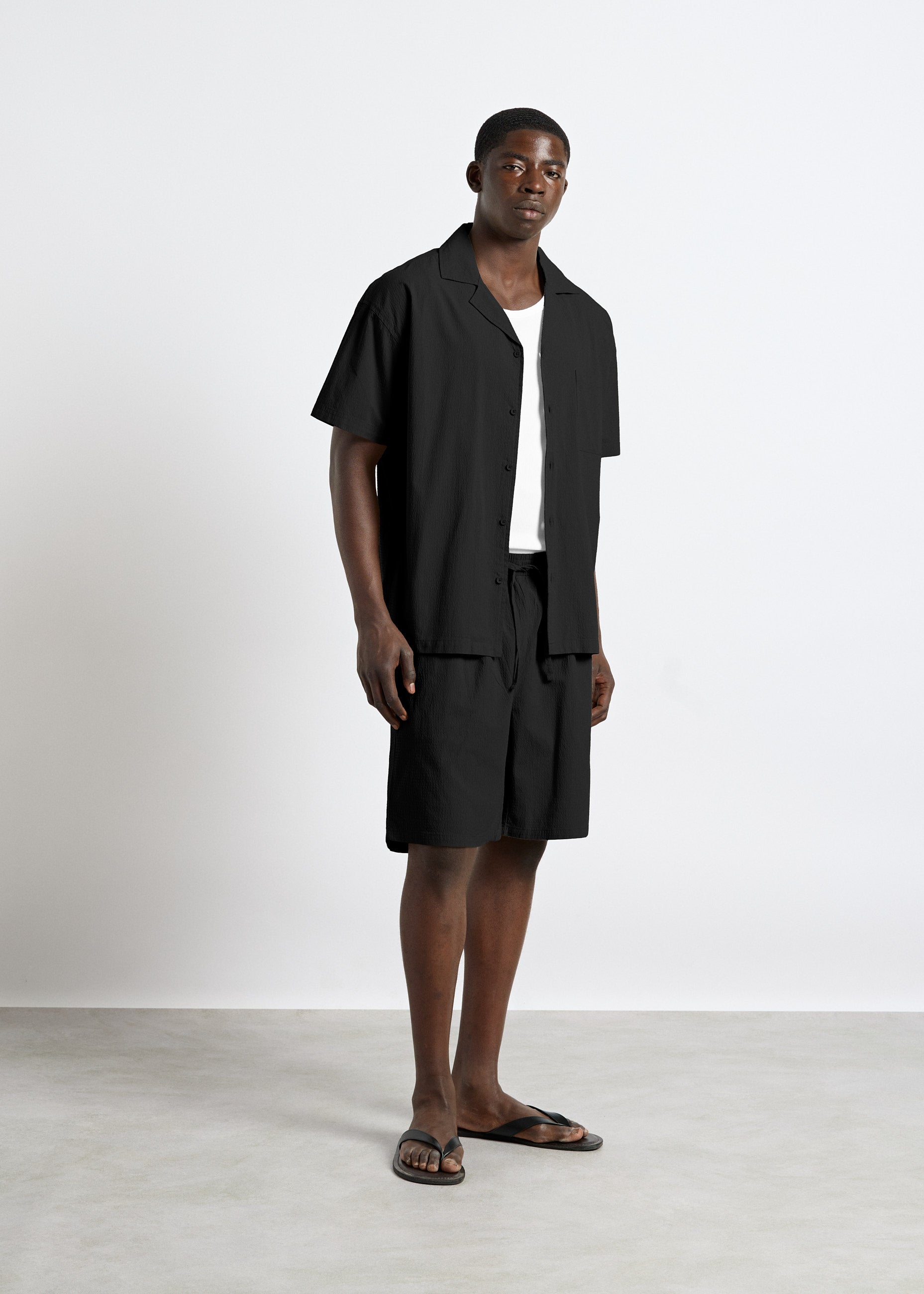 burocs-solid-seersucker-shirt-hemd-black-m image 5