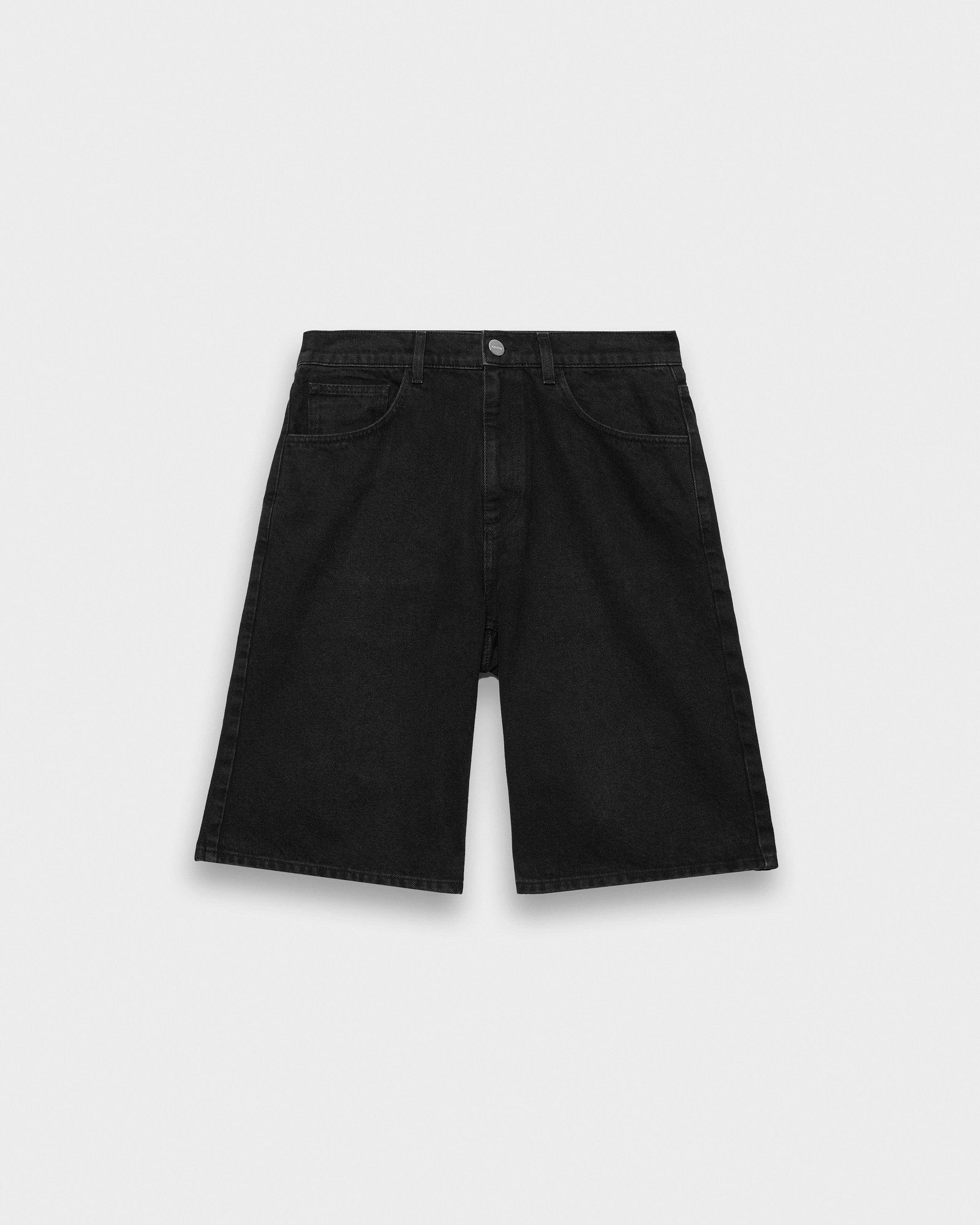 eightyfive-distressed-baggy-jorts-denim-shorts-black-washed image 1