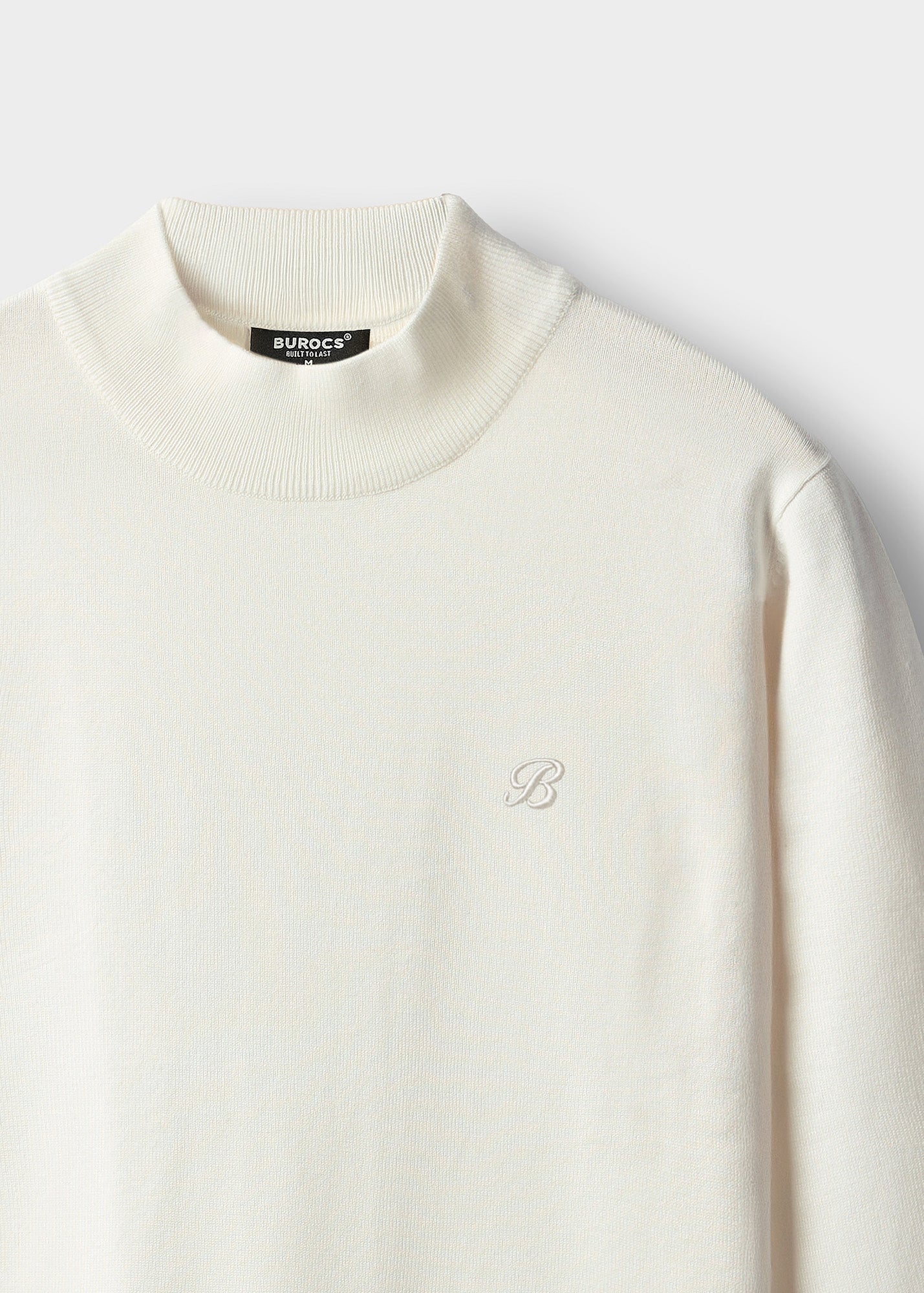 burocs-sweater-mock-neck-sweater-pullover-off-white-slim-fit image 3