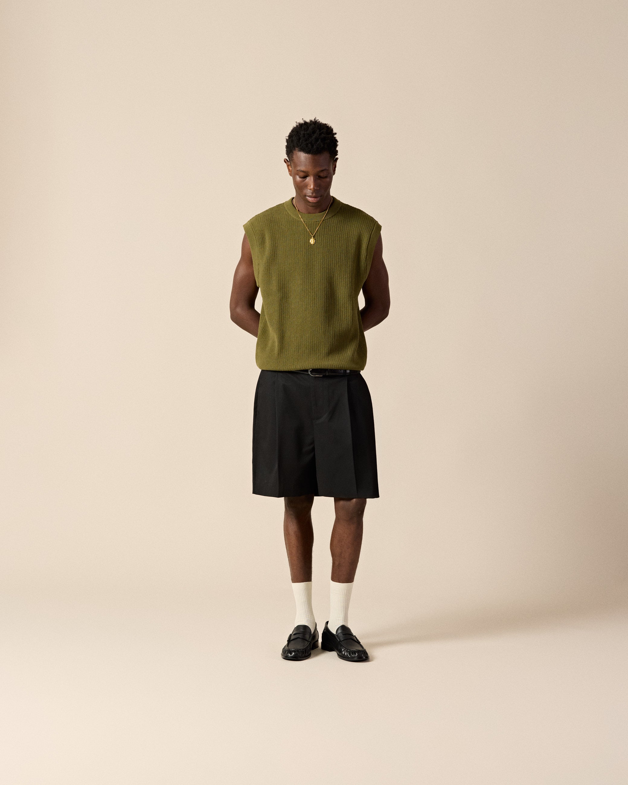 eightyfive-tops-knit-tanktop-top-olive-green image 4