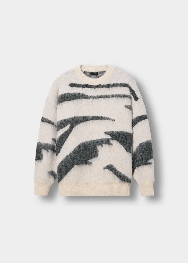 burocs-hairy-monochrome-knit-sweater-off-white image 1