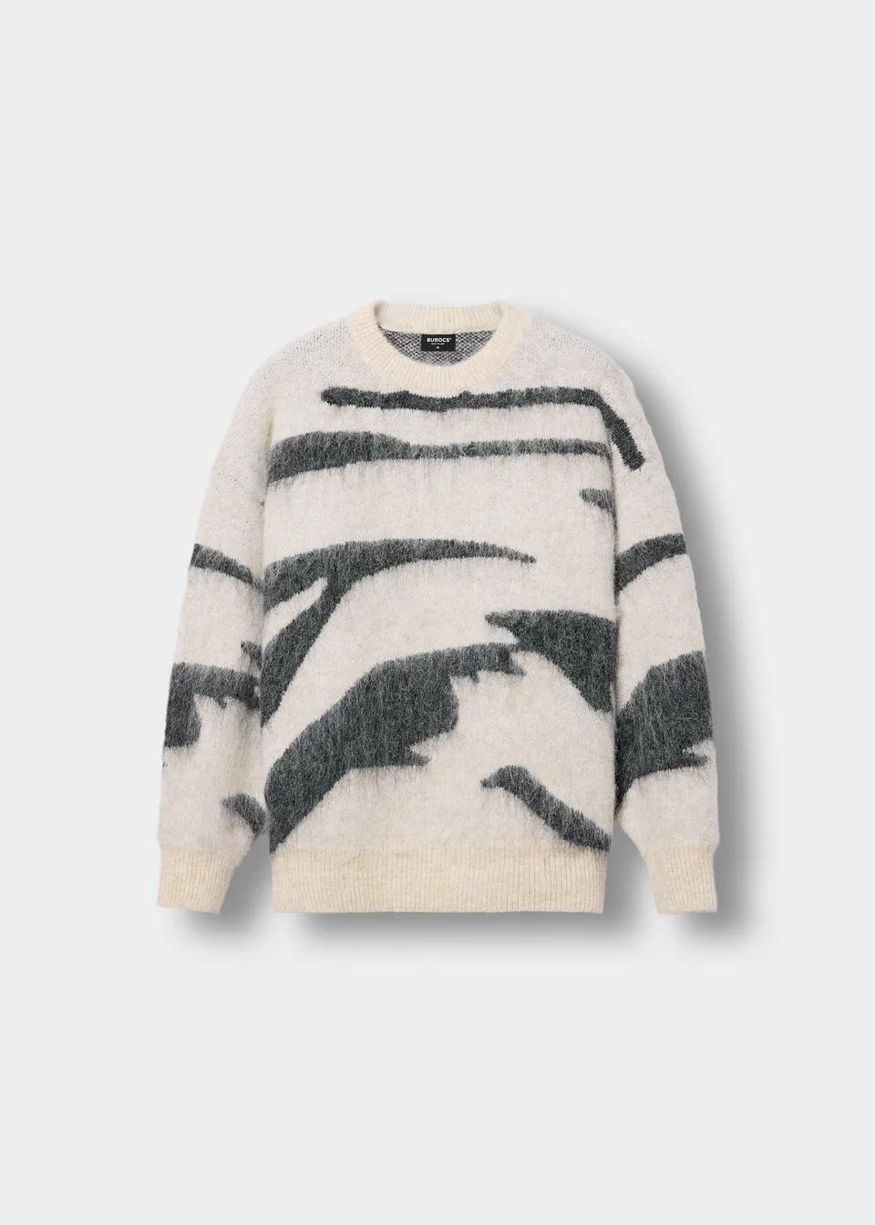 burocs-hairy-monochrome-knit-sweater-off-white image 1