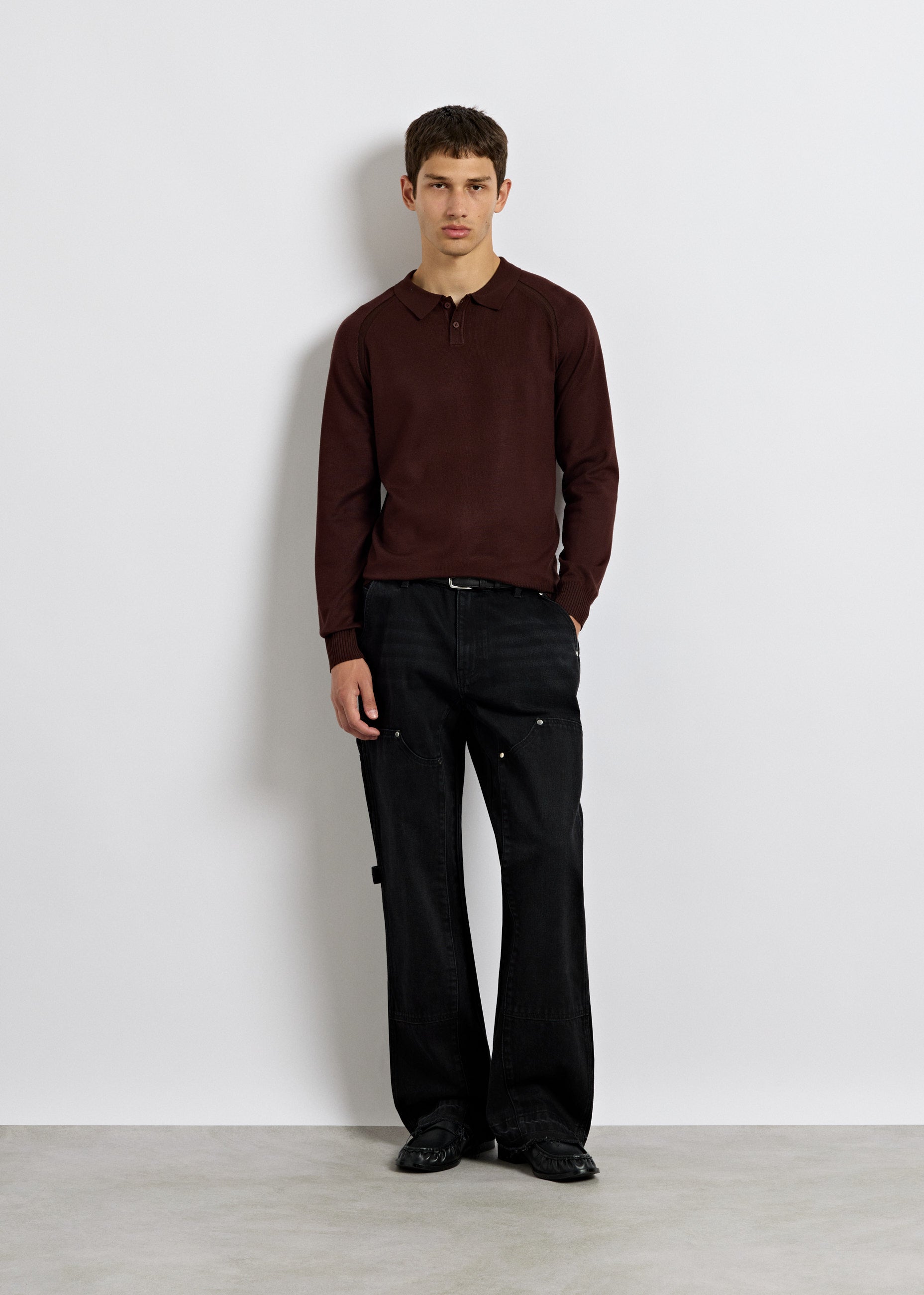 burocs-denim-tony-flared-carpenter-jeans-black-grey-w31 image 4