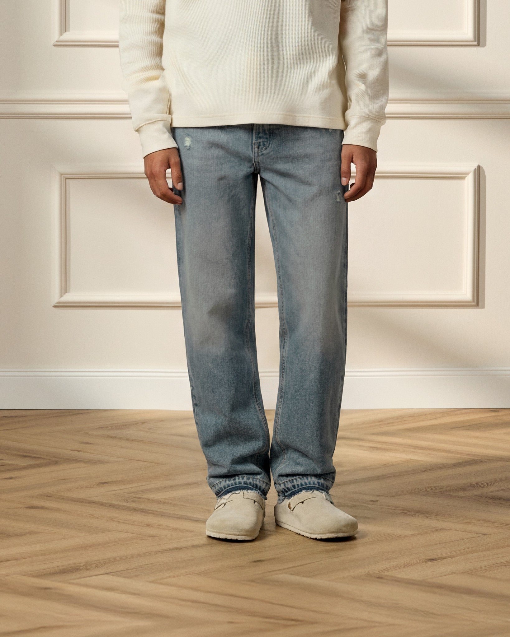 eightyfive-bottoms-open-hem-straight-denim-jeans-azure-blue image 3