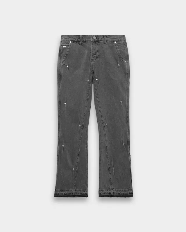 eightyfive-rivet-flared-denim-jeans-light-grey-baumwolle image 1