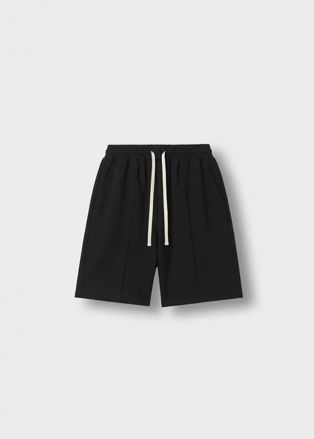 burocs-shorts-sweatshorts-with-seam-hose-black-baumwolle image 1