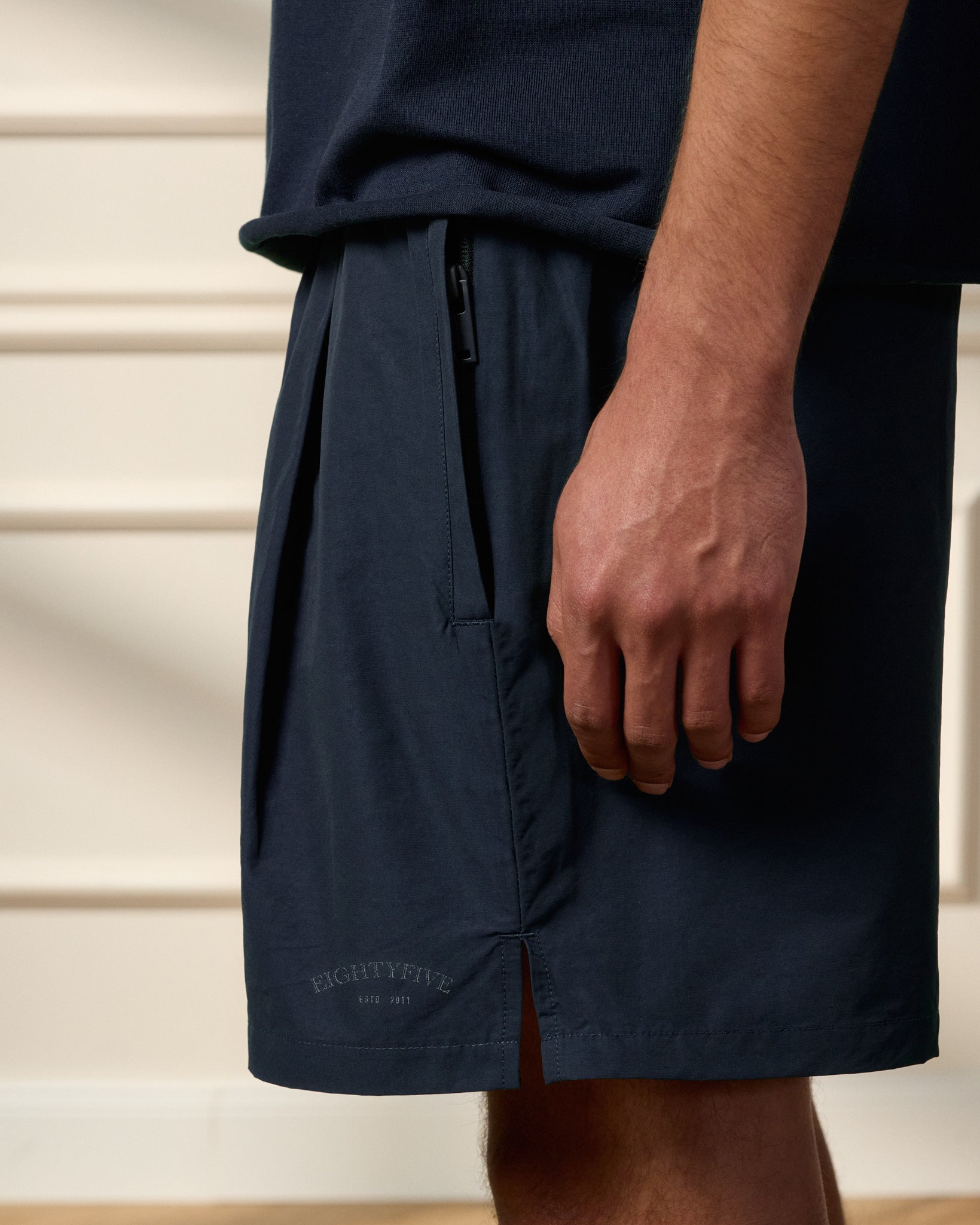 eightyfive-bottoms-nylon-track-shorts-sportshorts-navy image 6