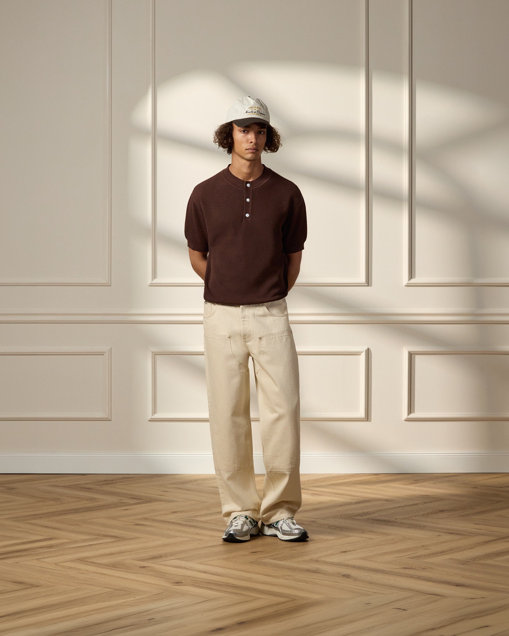 eightyfive-knitted-henley-polo-brown-baumwolle-knopf image 4