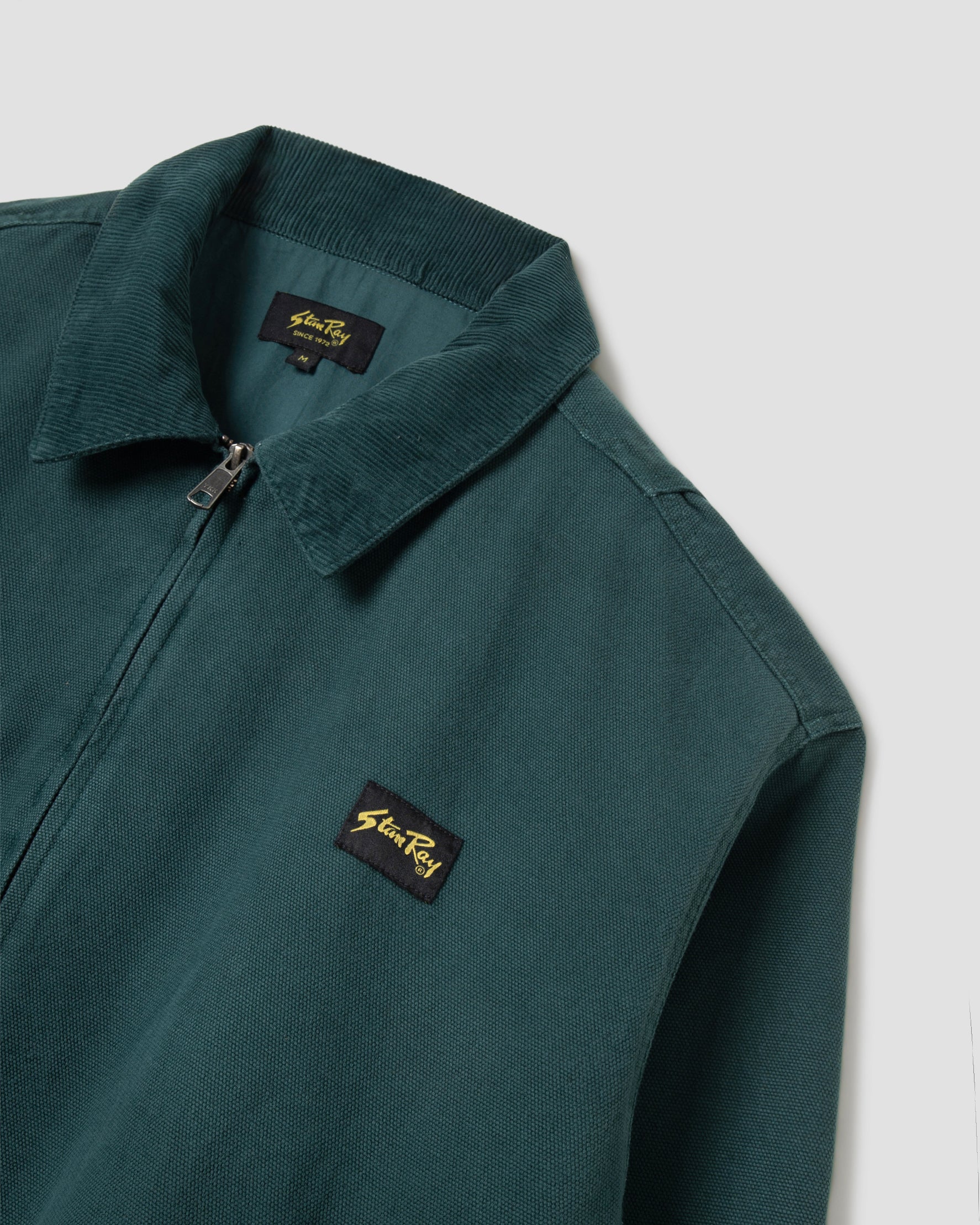 stan-ray-roughneck-collared-bomberjacke-botanical-green-canvas image 4