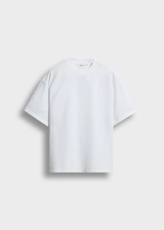 burocs-oversized-basic-t-shirt-weiss-100-baumwolle image 1
