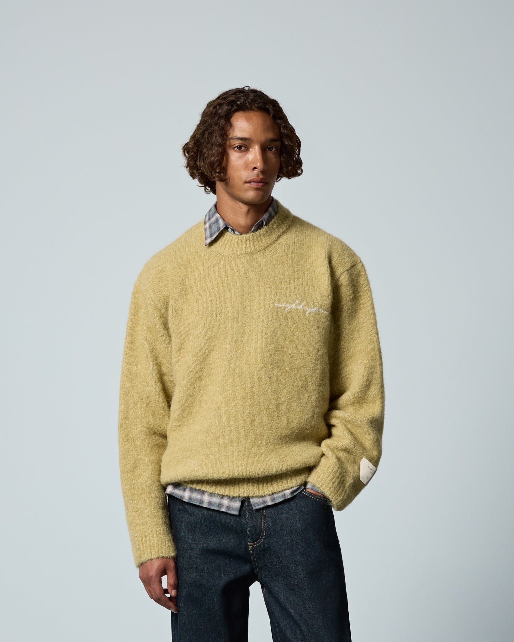 eightyfive-tops-heavy-crew-neck-sweater-pistachio-herren image 3