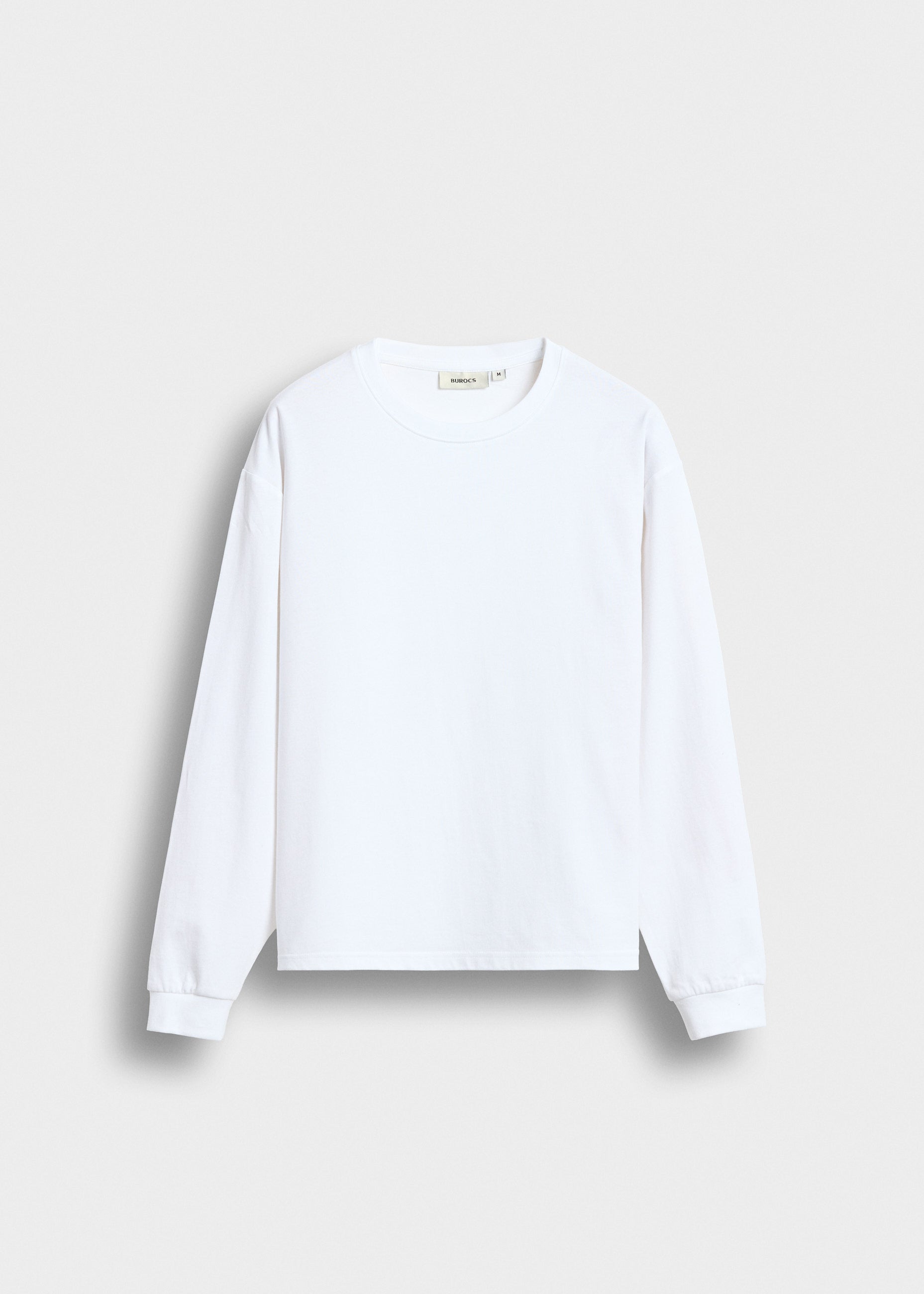 burocs-cuffed-longsleeve-white-relaxed-fit-baumwolle image 1