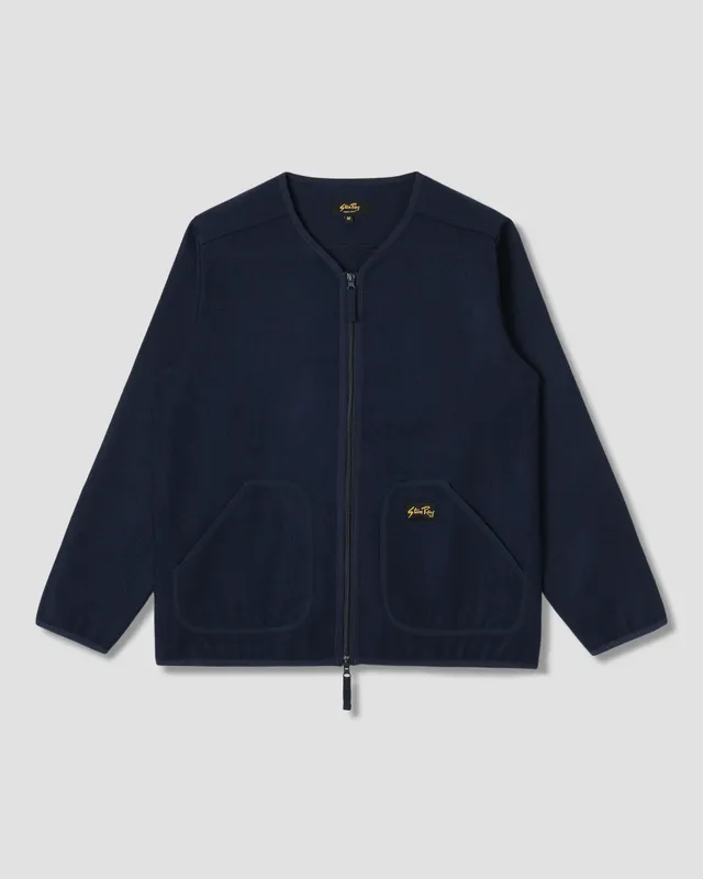 stan-ray-wool-fleece-cardigan-strickjacke-navy-heather-wolle image 1