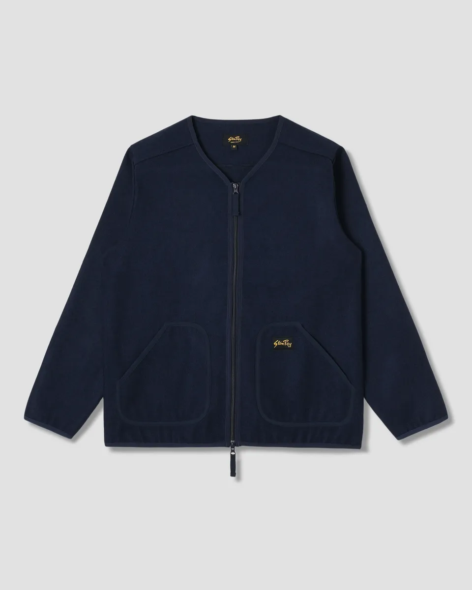 stan-ray-wool-fleece-cardigan-strickjacke-navy-heather-wolle image 1