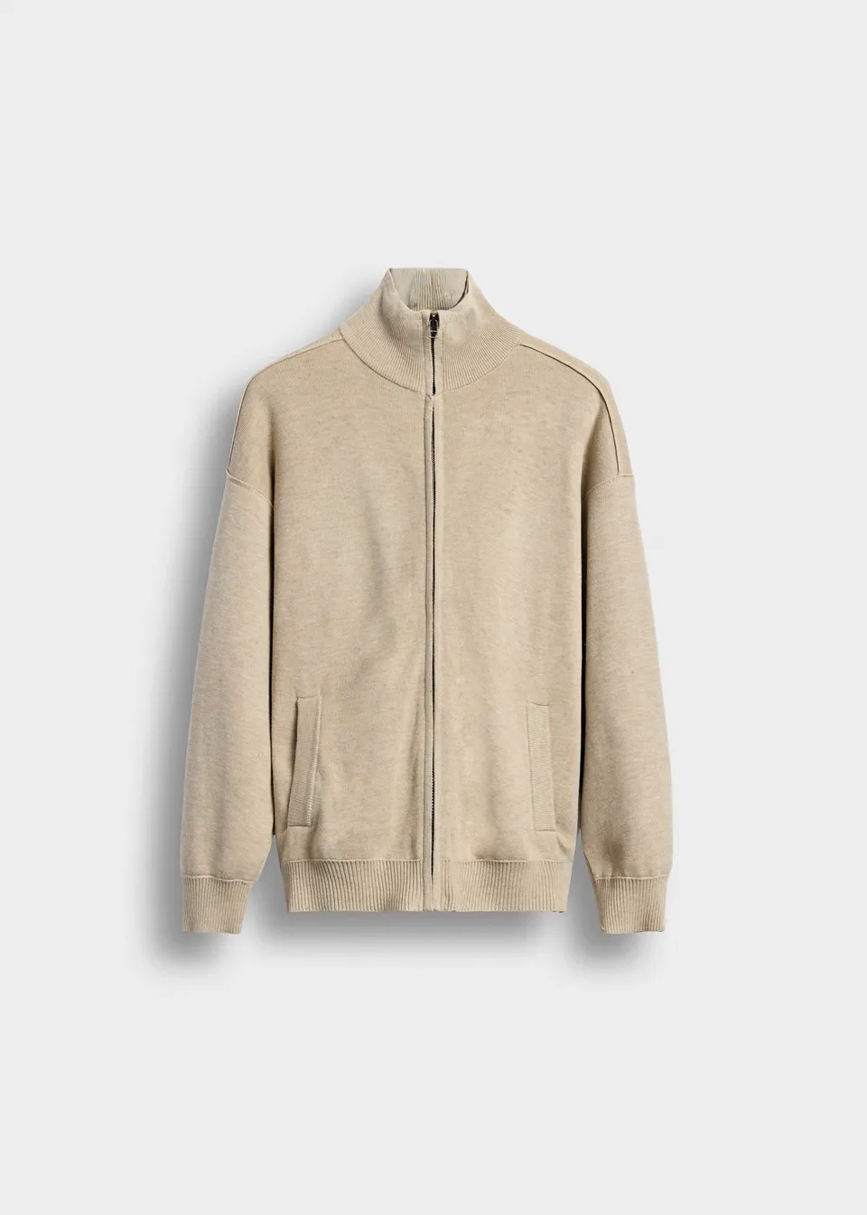 burocs-knit-zip-jacket-beige-melange-m-relaxed image 1