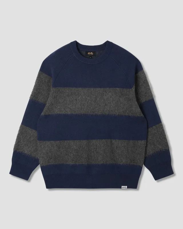 stan-ray-knitted-sweater-pullover-navy-charcoal-wolle image 1