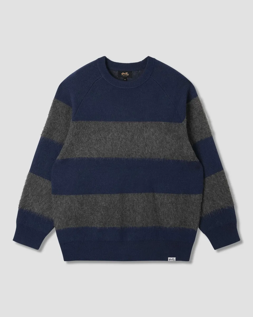 stan-ray-knitted-sweater-pullover-navy-charcoal-wolle image 1