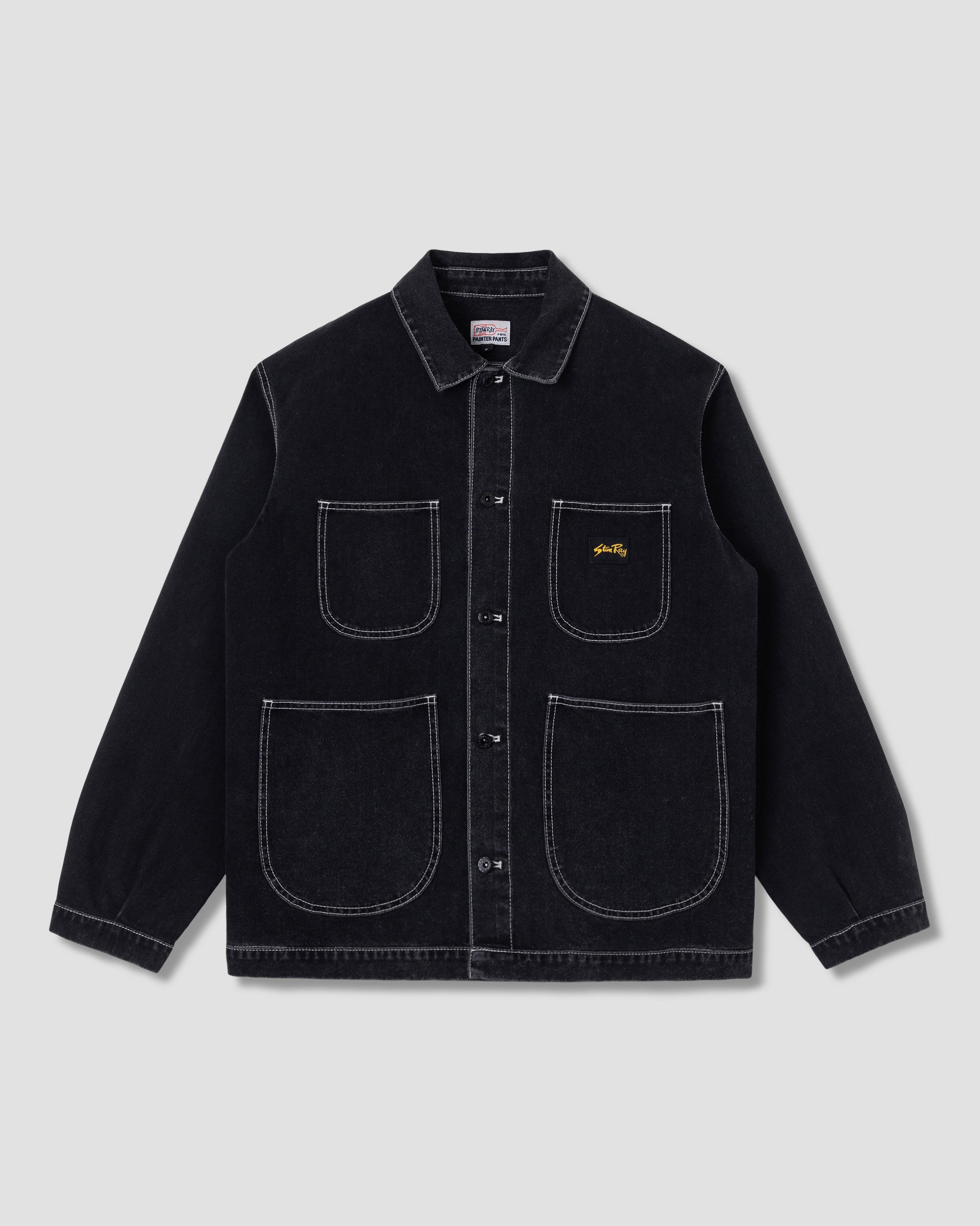 stan-ray-coverall-jacket-washed-black-denim-baumwolle image 1