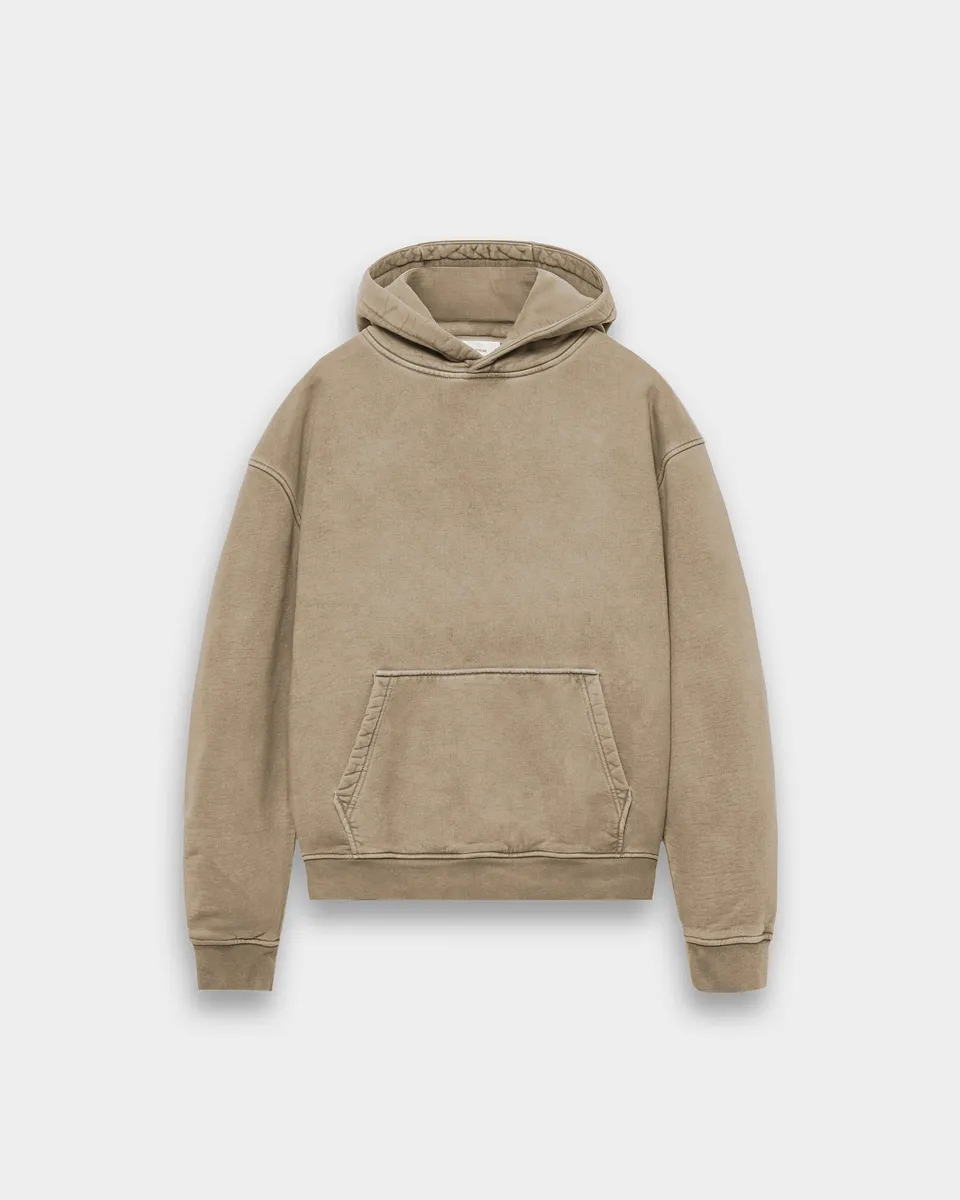 eightyfive-signature-hoodie-washed-taupe-baumwolle image 1