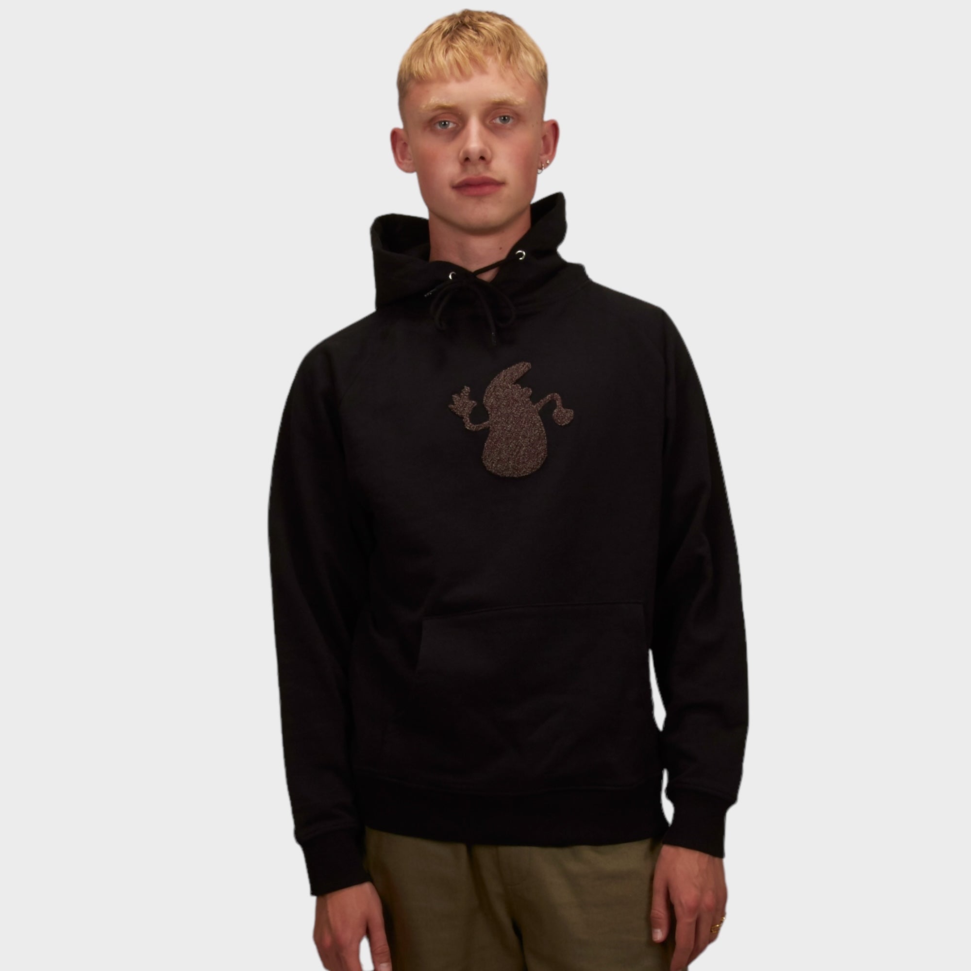 le-fix-kaj-terry-hoodie-schwarz-baumwolle image 2