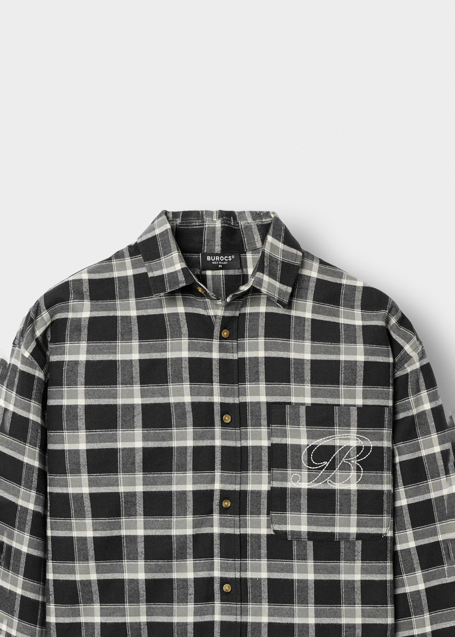burocs-shirts-checked-shirt-karohemd-schwarz-oversize image 3