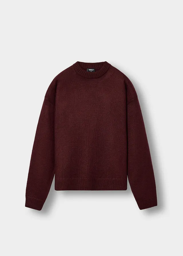burocs-knitwear-knit-crewneck-sweater-pullover-bordeaux image 1